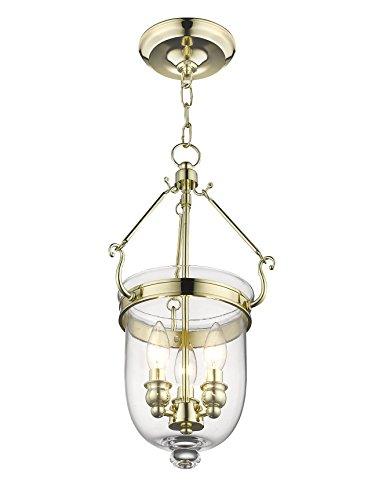 Livex Lighting Livex Lighting 5063-02 Jefferson 3-Light Hanging Lantern, Polished Brass