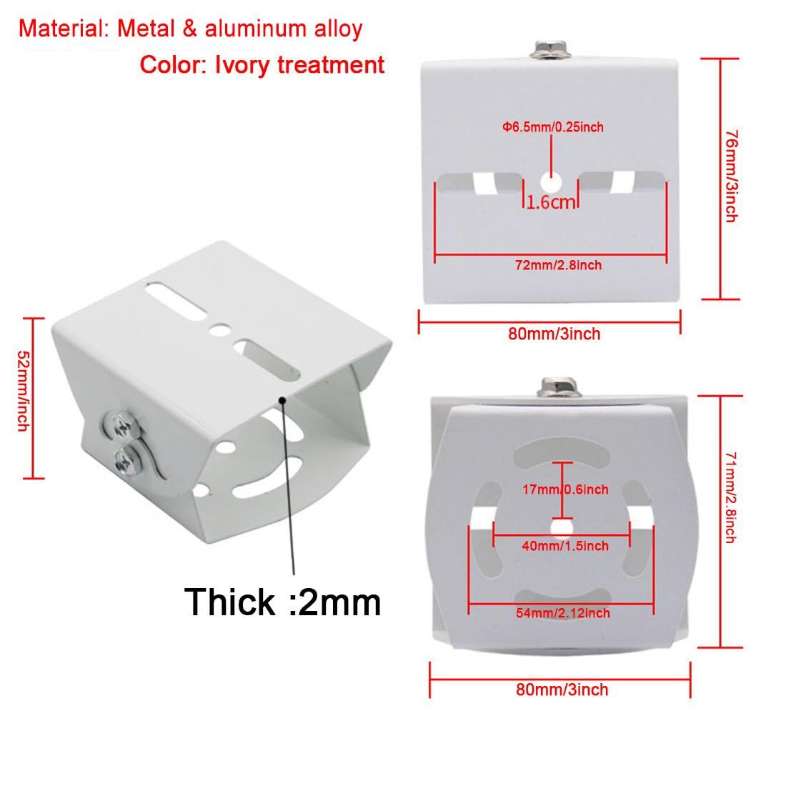 Rosebe Security Camera Mount Holder Double Surveillance Camera L Type Metal Steel One to 2 Horizontal Cross Bar Dual Camera Mount Bracket Extension Bar Horizontal Arm L Shape Wall Mounting 2 Base Bracket