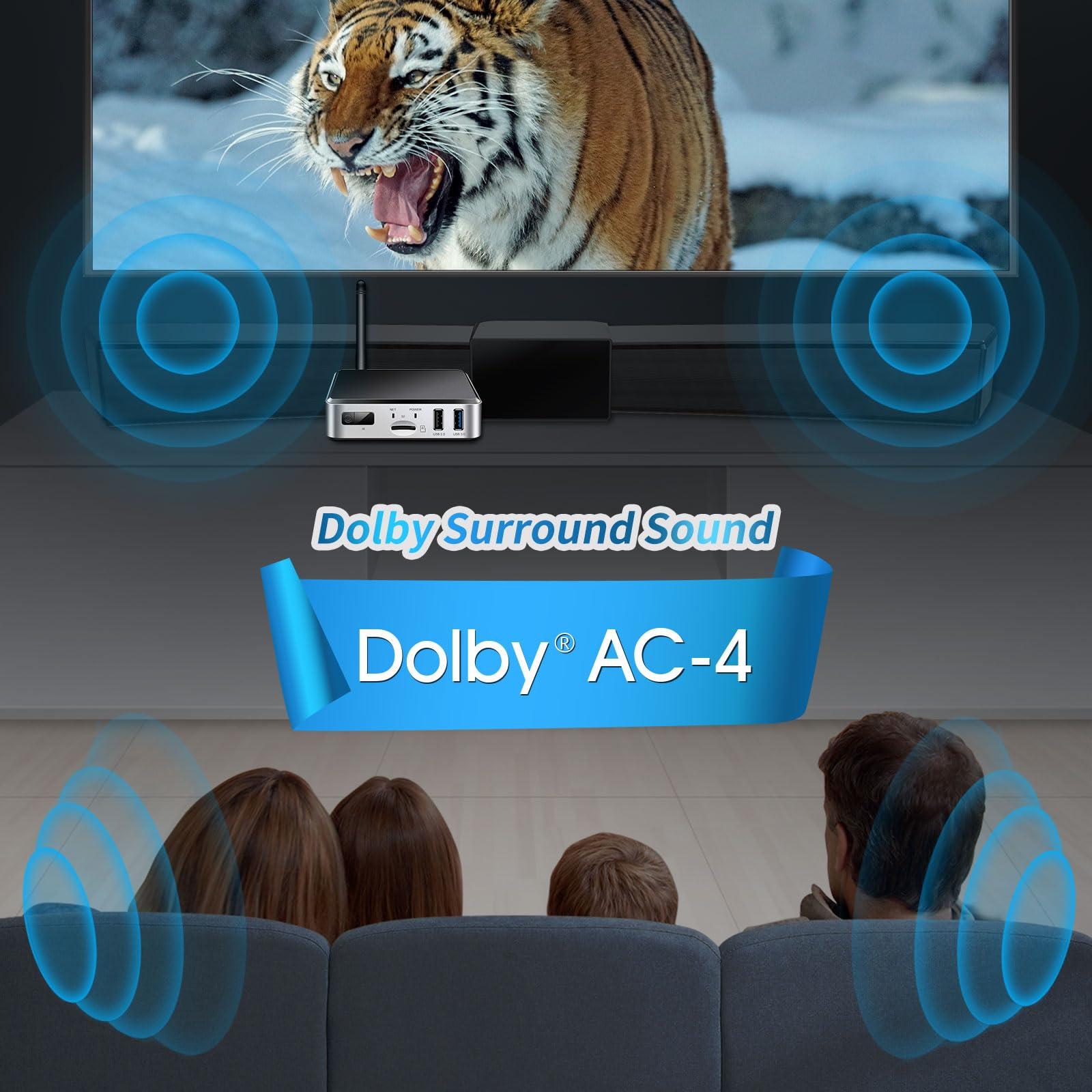 Geniatech Geniatech Android 11 Smart TV Box 4K, HDMI-in Digital Signage Player, Mini PC Wifi Bluetooth Video Player for Industrial/Commercial Advertising Menu Display