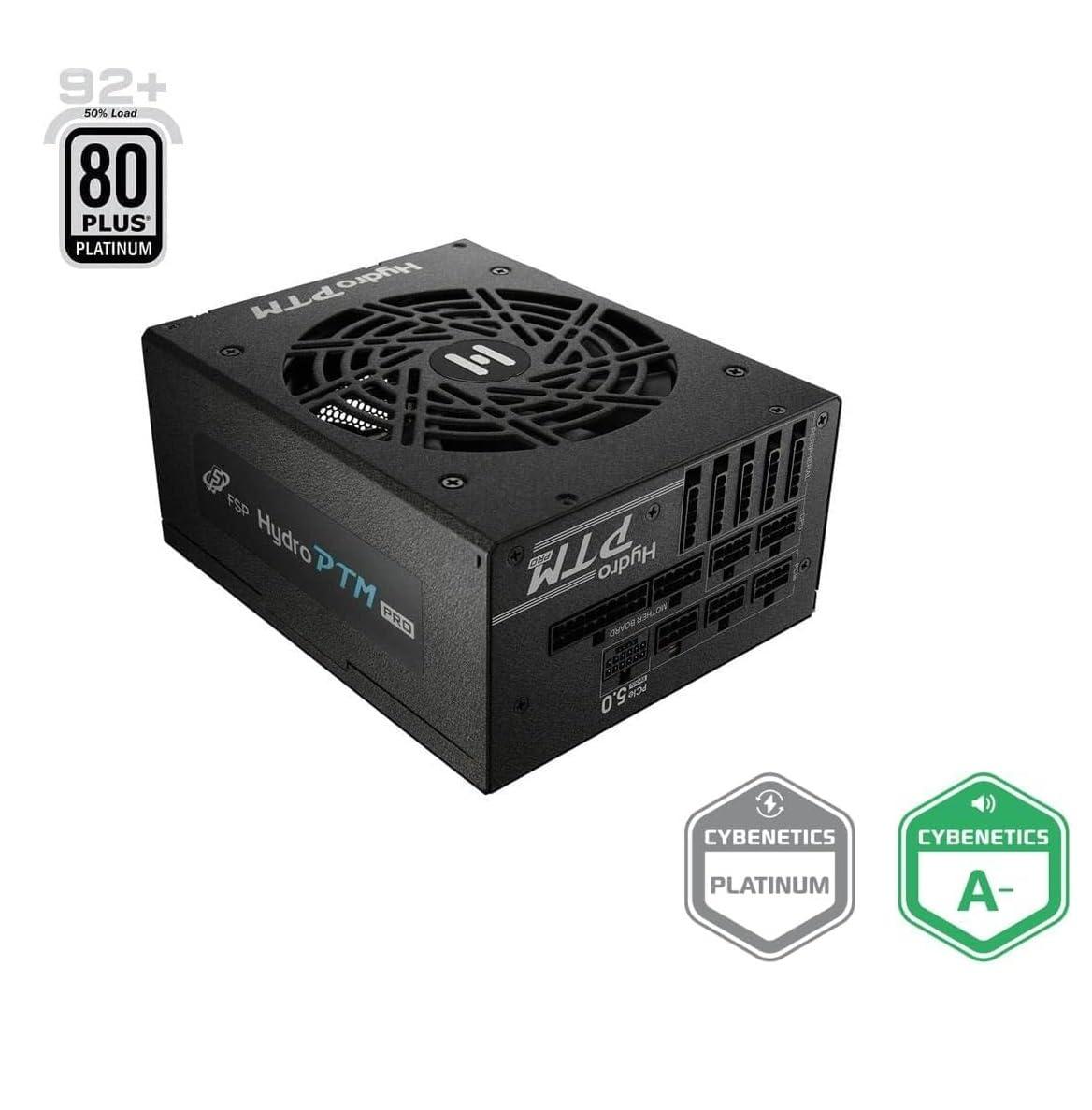 FSP FSP Hydro PTM PRO 1200W ATX 3.0 & PCIe 5.0 (GEN-5), 80 Plus Platinum Full Modular Power Supply Full-Bridge Topology Module Design 10 Years Warranty (HPT2-1200M, G5T)