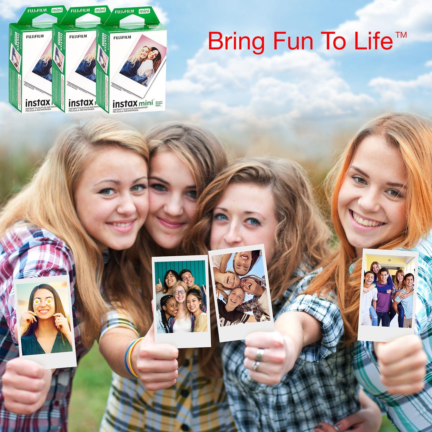 Fujifilm Fujifilm Instax Mini 8 Camera Accessory KIT Includes - Fuji Instant Film Sheets Premium Over 60 PCS Bundle Instax Mini 8 Films (60 Sheets)