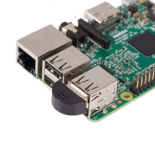 SunFounder SunFounder USB 2.0 Mini Microphone for Raspberry Pi 4 Model B, Module 3B+, 3B 2 Module B & RPi 1 Model B+/B Laptop Desktop PCs Skype VOIP Voice Recognition Software