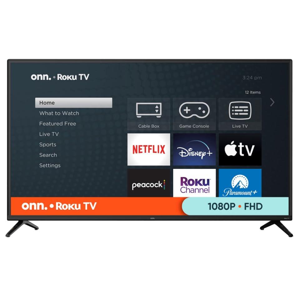 ONN Onn 40-Inch Class FHD 1080p LED Smart TV HDR 60Hz Refresh Rate Compatible with Alexa & Google Assistant + Free Wall Mount (No Stands) 100058007 (Renewed)