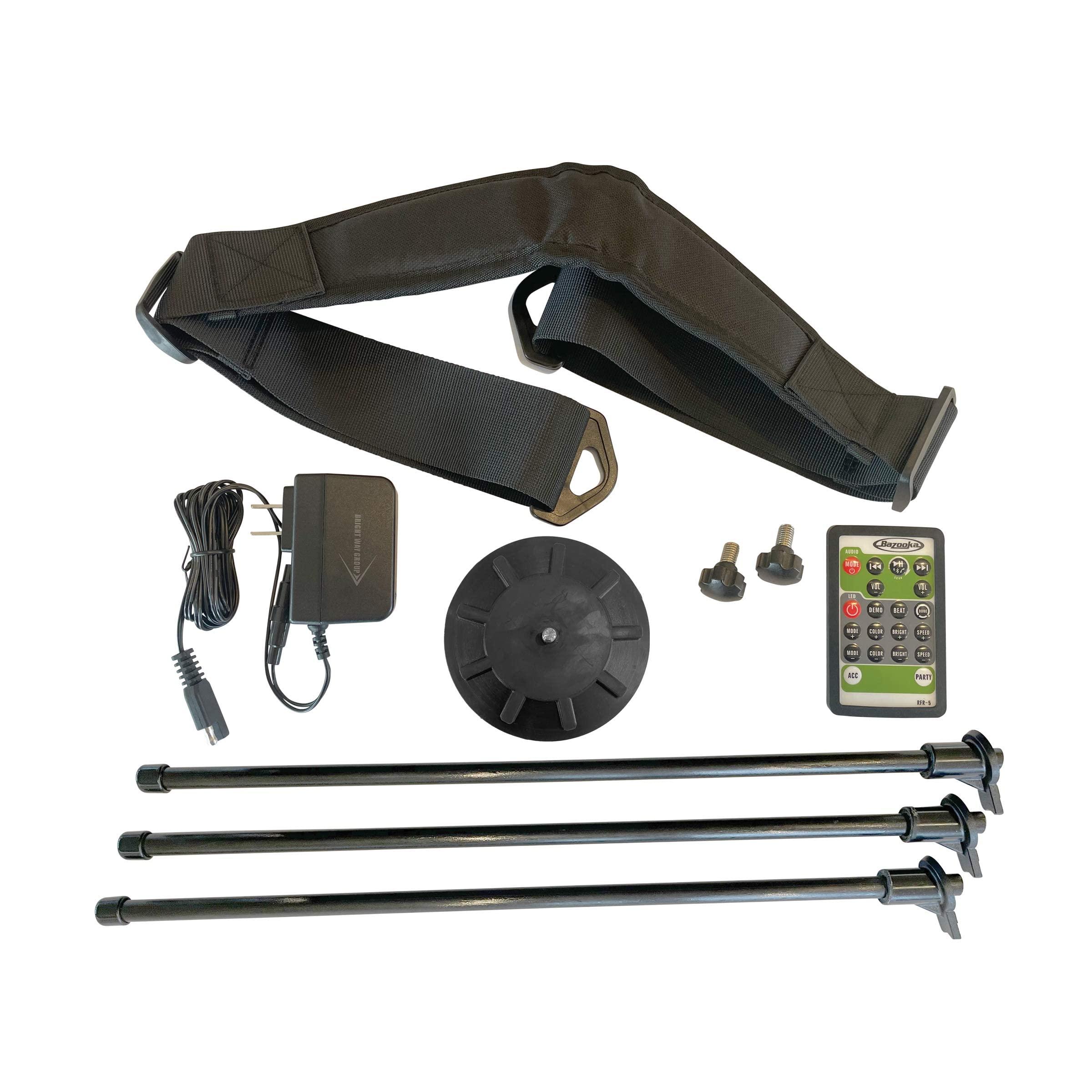 Bazooka Bazooka Party Bar MINI | Portable Bluetooth IP66 Waterproof Speaker | RGB Lights | Party Button Pairing | Up to 70 HRS Battery Life | 6 Marine Grade Speakers | White