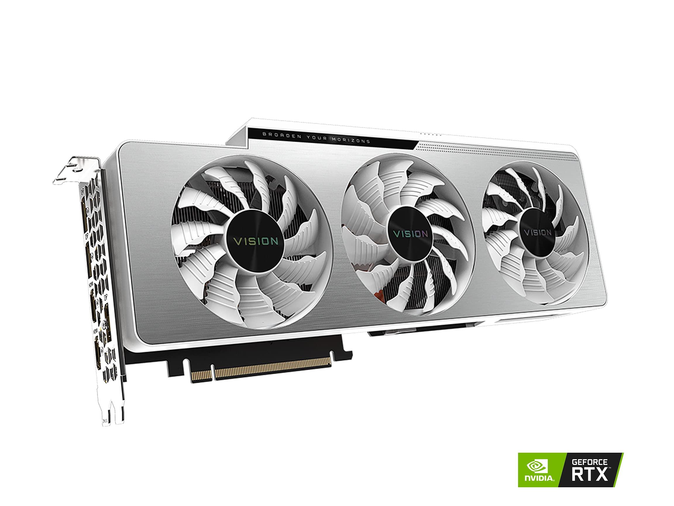 GIGABYTE GIGABYTE GeForce RTX 3080 Ti Vision OC 12G Graphics Card, 3X WINDFORCE Fans, 12GB 384-bit GDDR6X, GV-N308TVISION OC-12GD Video Card