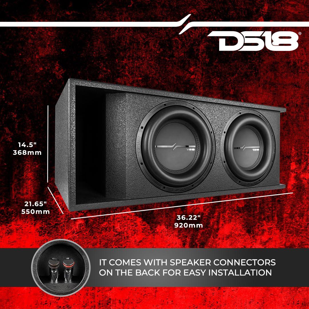 DS18 DS18 ZXI-212LD.RG Loaded Double Vented 12" Subwoofer Enclosure 2000 Watts RMS 4000 Watts Max Power - Bass Package 2 x ZXI12D4 12 inches Subwoofer in a Ported Rugged Box