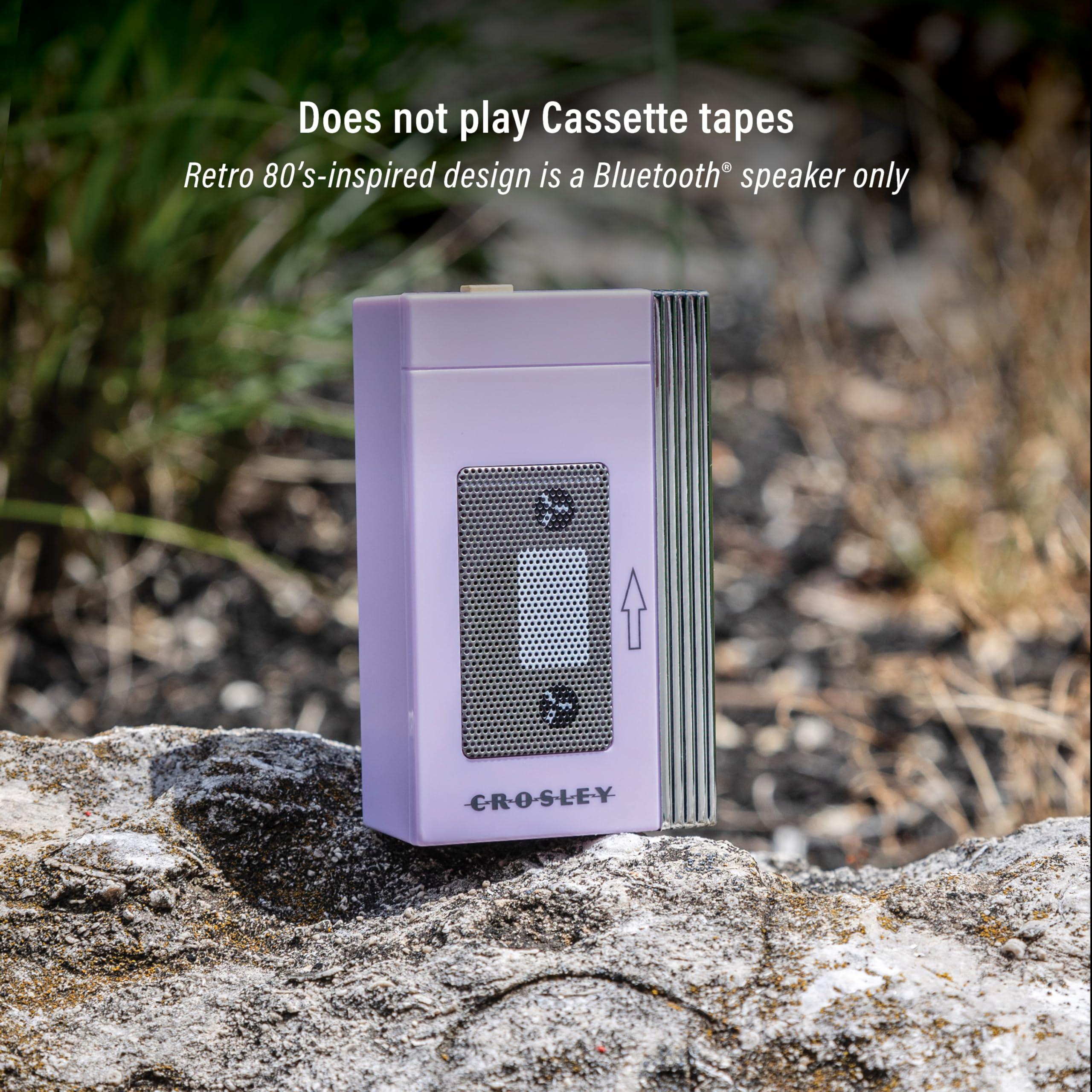 Crosley Crosley CR3047A-LN Mini Retro 80's Portable Bluetooth Speaker, Wireless with Microphone, Vintage, Lavender