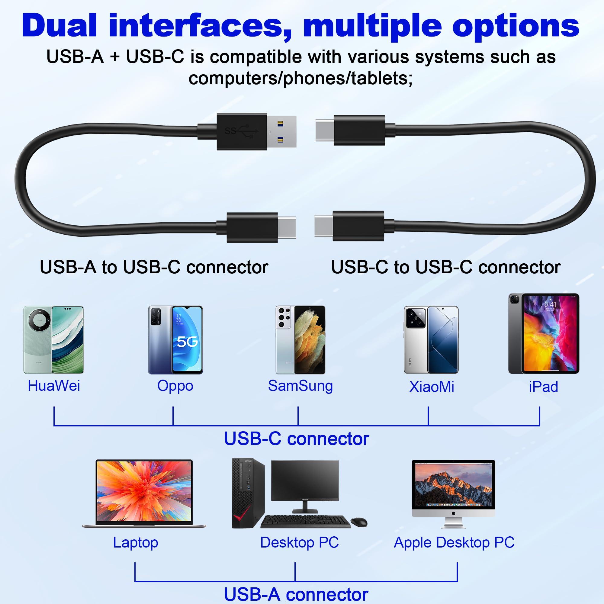 clickfish CFexpress Type A/SD Dual Slot Card Reader USB C, 10Gpbs USB3.2 Gen 2, Compatible with CFexpress Type A Card/SD Memory Card, Aluminum CFexpress Memory Card Adapter with USB C to USB C/USB A Cable