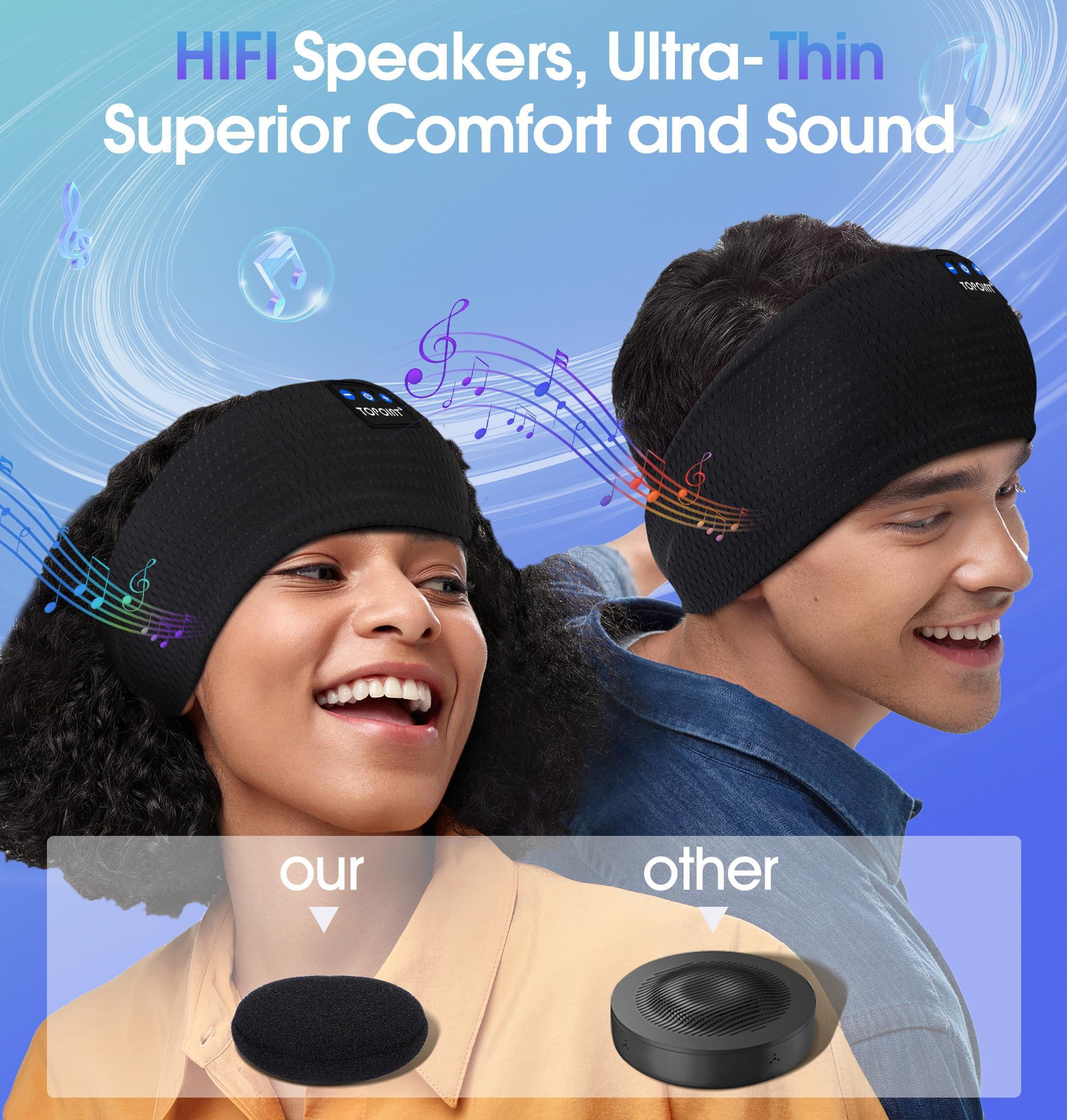TOPOINT TOPOINT Sleep Headphones Headband Bluetooth and Sleep Mask with Headphones Bluetooth