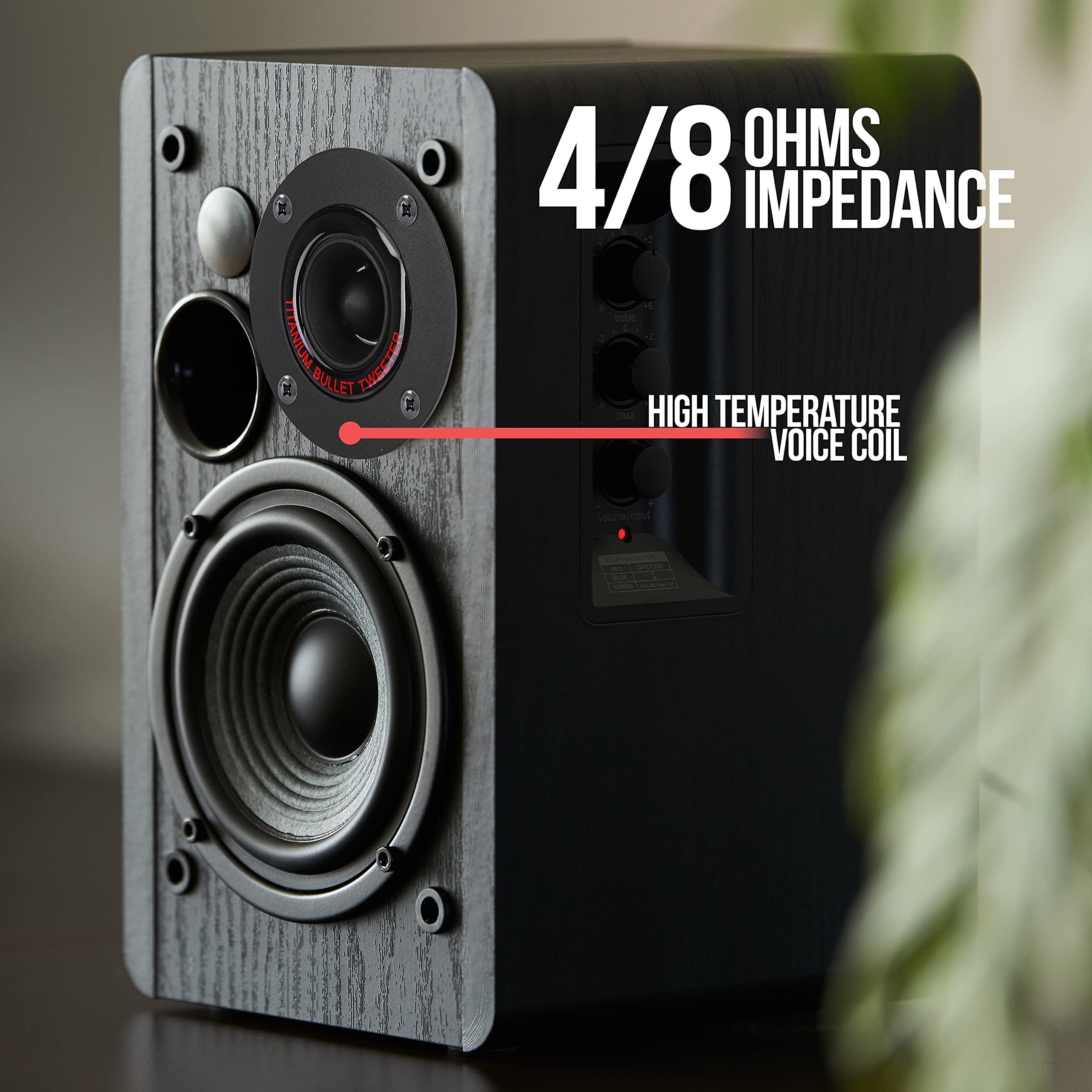 Pyramid Pyramid 1 Audio Car Tweeter Speaker - 3.25 Bullet Horn Aluminum Die-Cast Titanium Dome, 300 Watt Peak, 2k-25kHz Frequency Response, 4 to 8 Ohm, Heavy Duty 20 oz. Magnet Structure - 1 Pair TW18BK,BLACK/RED