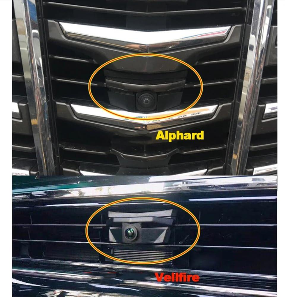 Toiumops Car Reversing Camera for Toyota Alphard Vellfire 2018-2020, Car Front View Parking Night Vision Waterproof Camera