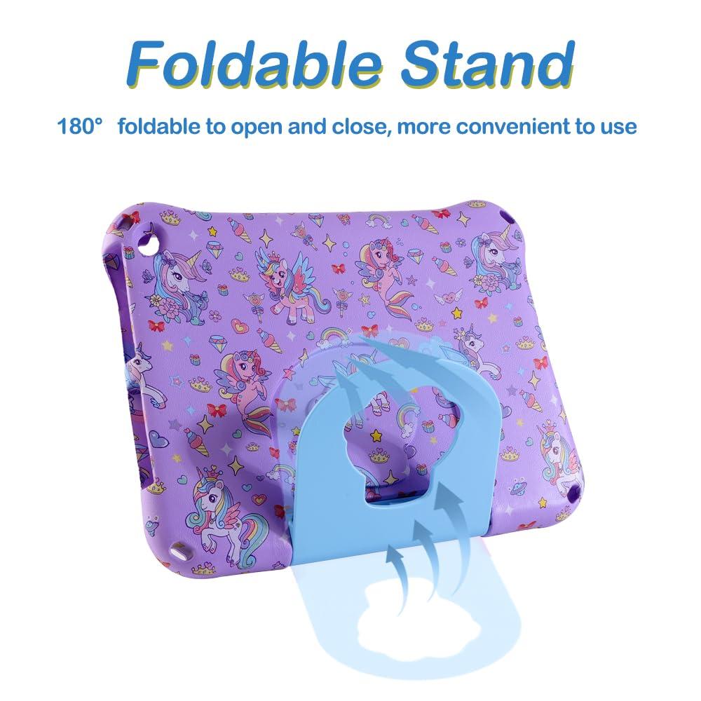 Topevoeon Topevoeon Unicorn Kindle Fire HD 10 Tablet Case for Kids Girls Light EVA Kids Friendly Fire HD10 Plus 10.1 2021 2023 11th 13th Gen Kid-Proof Shockproof Tablet Cover with Handle Kickstand