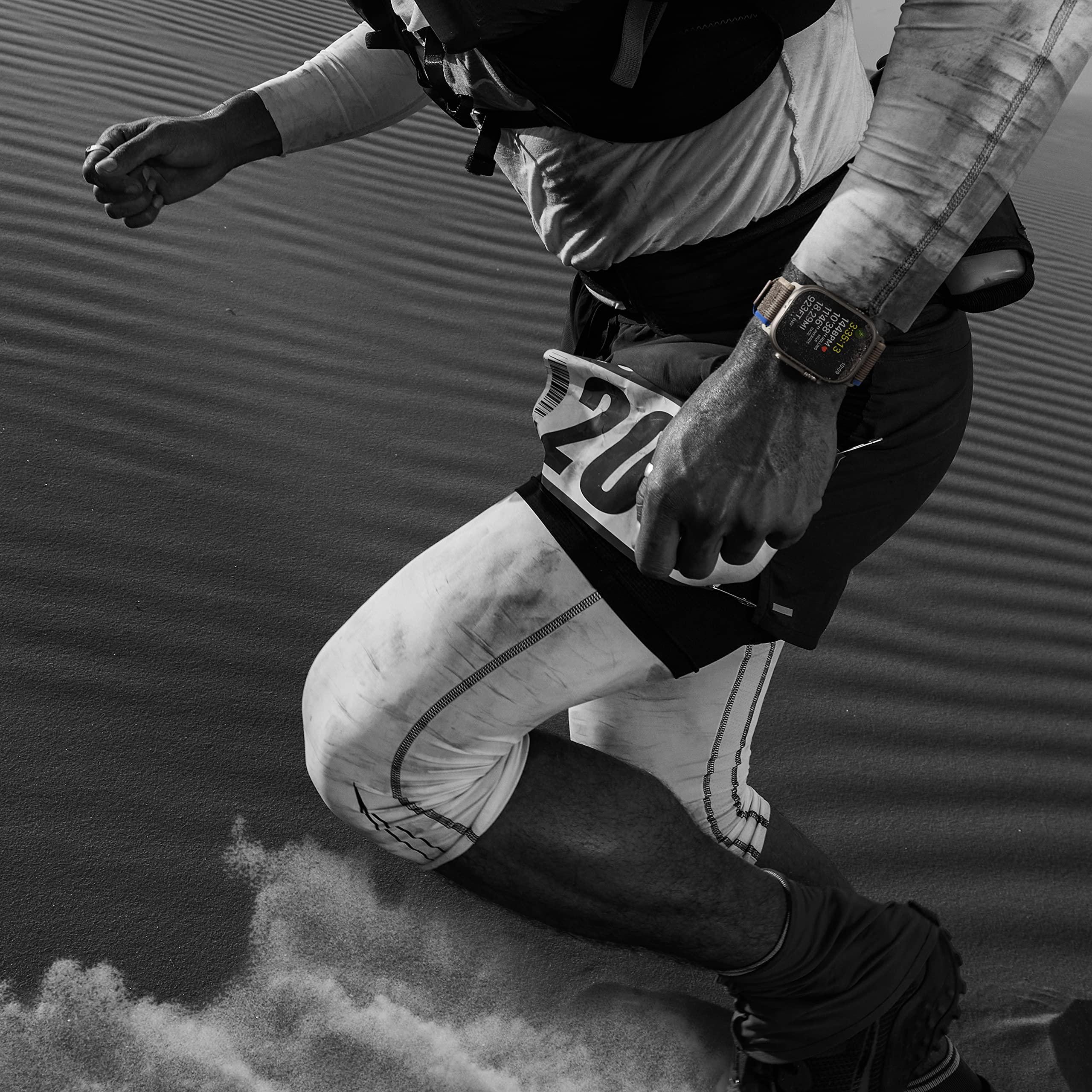 Apple Apple Watch Ultra [GPS + Cellular 49mm] Titanium Case with Midnight Ocean Band, One Size (Renewed Premium)