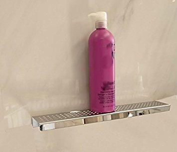 Royal Drains SereneDrains Stainless Steel Rectangular Bathroom Shelf Traditional Square 12” Polished Chrome Wall Mount Shower Shelf for Bathroom Kitchen Hardware Included