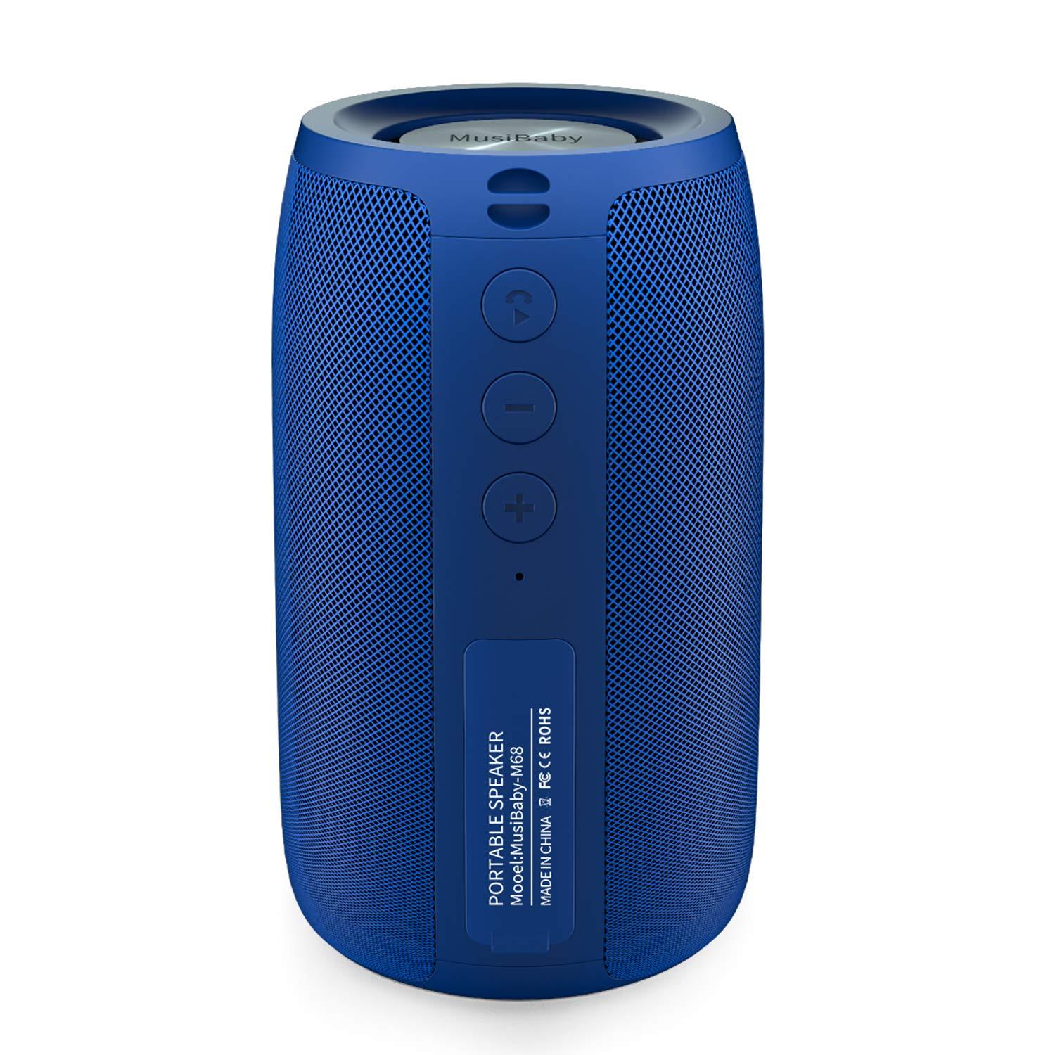 MusiBady Bluetooth Speaker,MusiBaby Wireless,Waterproof,Outdoor,Portable Speaker,Dual Pairing,Loud Stereo,Booming Bass,24H Playtime Wireless Speaker for Home,iPhone,Party,Gifts(Blue)