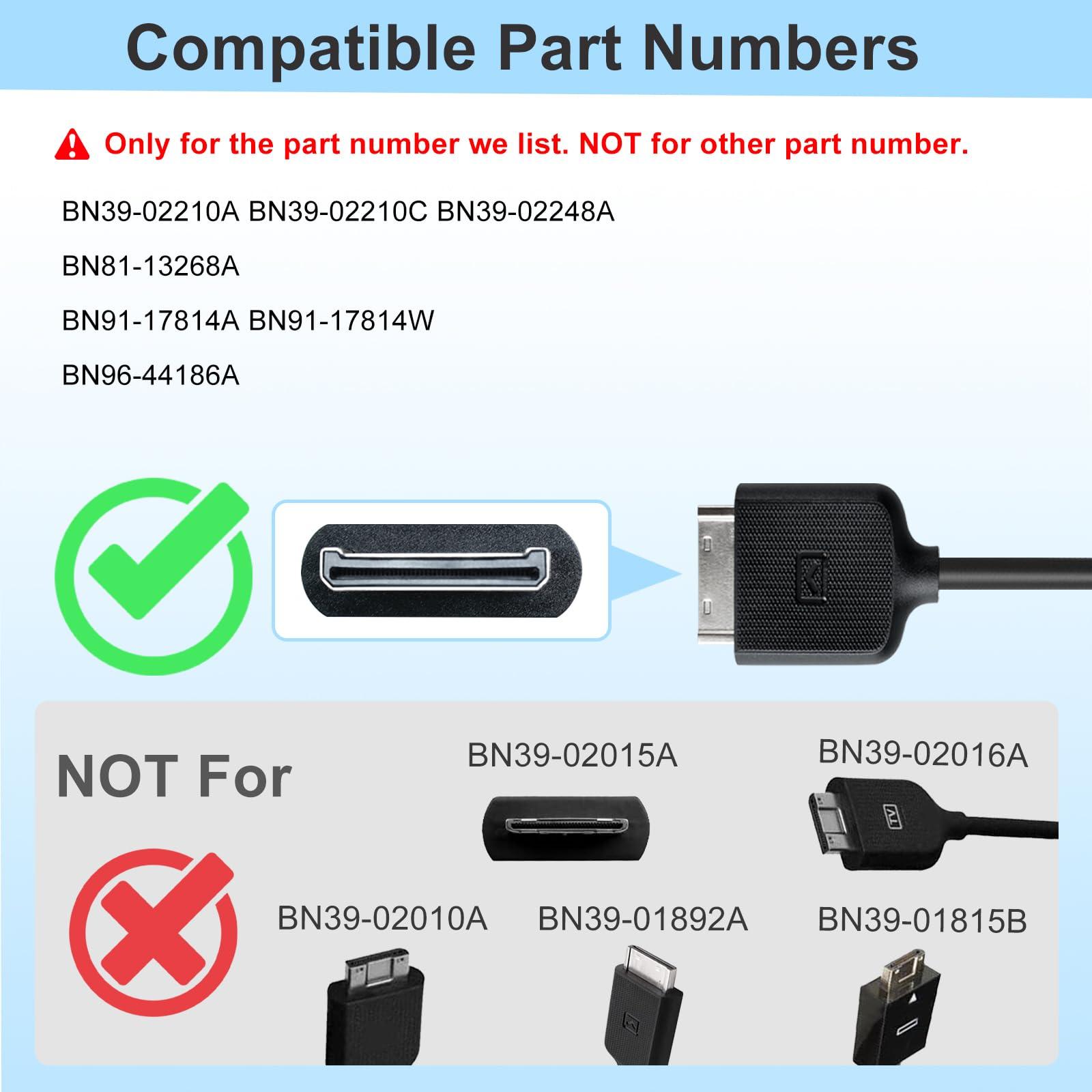 Maozhren BN39-02210A BN96-44186A BN91-17814A BN91-17814W for Samsung One Connect Cable with Holder, One Connect Cable for Samsung TV UN55KS8000F UN55KS800DF UN55KS8500F UN55KS9000F UN55KS9500F UN60KS8000F