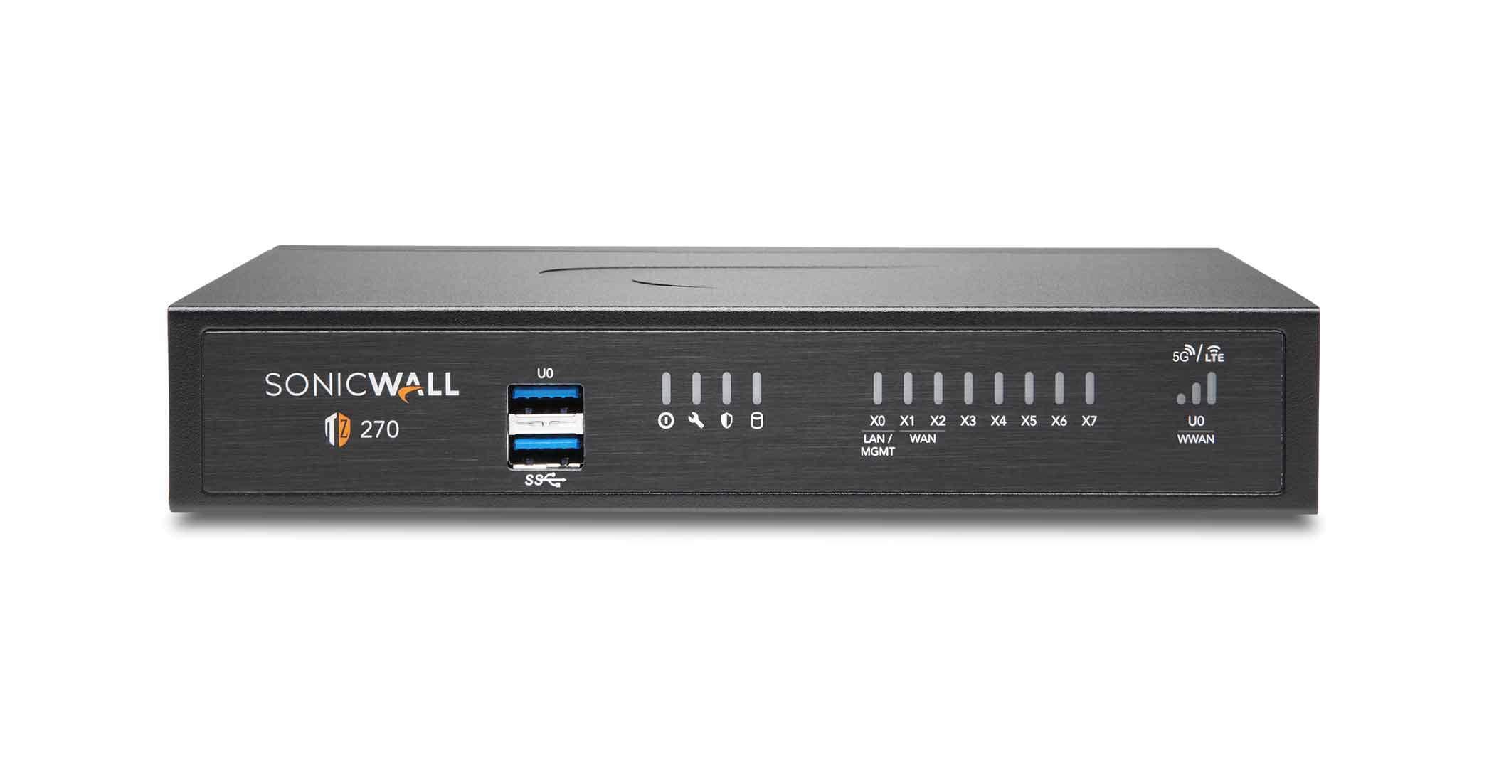 Sonicwall Sonicwall TZ270 Total Secure - 1YR Advanced Edition (02-SSC-6843) | TZ270 Network Security Appliance with 1 Year Advanced Protection Service Suite | Next-Generation Firewall