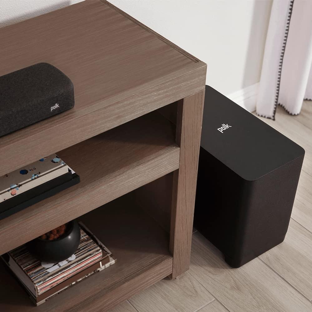 Polk Audio Polk Audio React 7\" Wireless Subwoofer - Designed to Add Deep, Impactful Bass to Polk React Soundbar, Bass Adjust EQ, Amazon Alexa Compatible