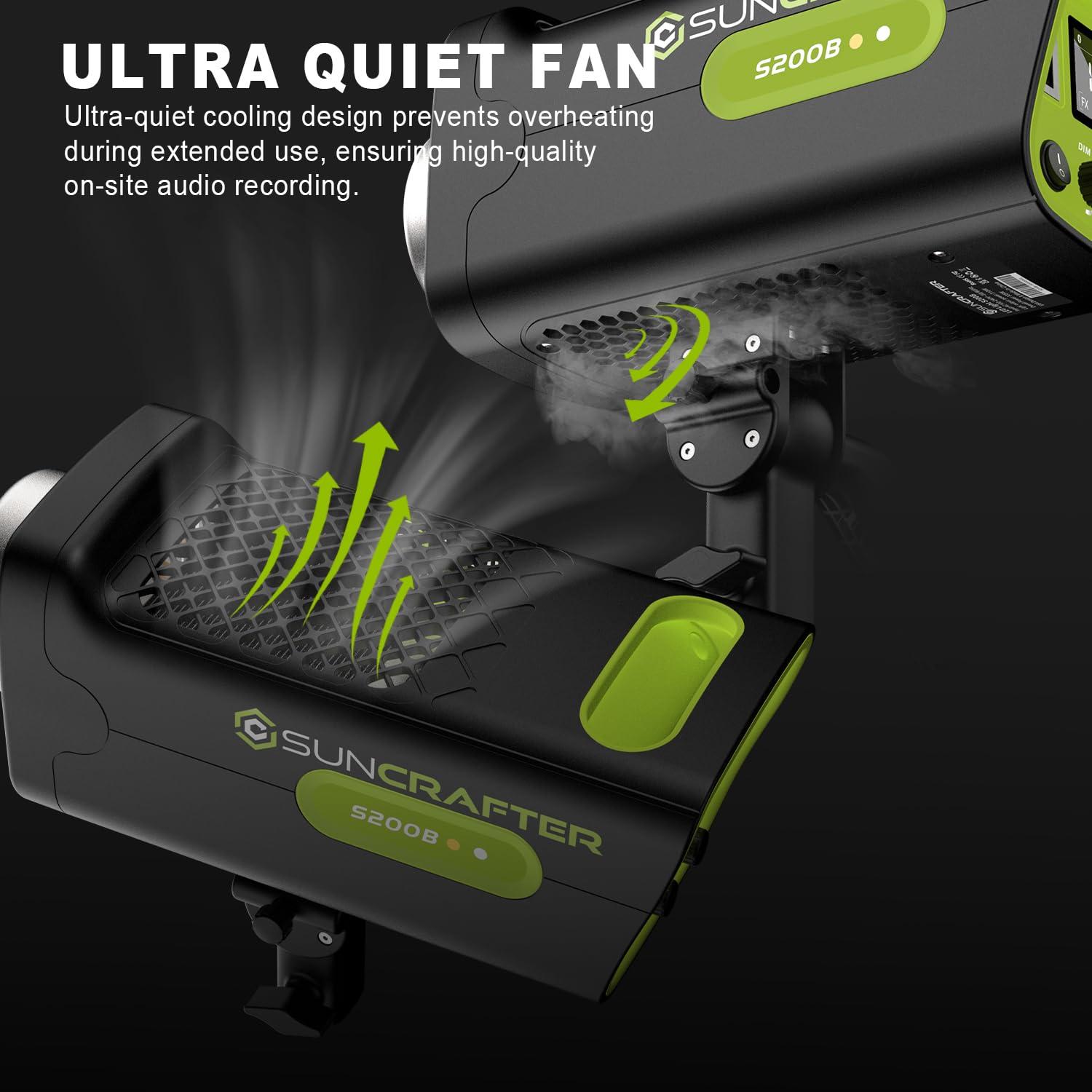 suncrafter SUNCRAFTER COB Video Light Bowen Mount, 300C 300W RGBACL 1,400K to 20,000K, 200B 310W Bi-Color 2,700K to 6,500K