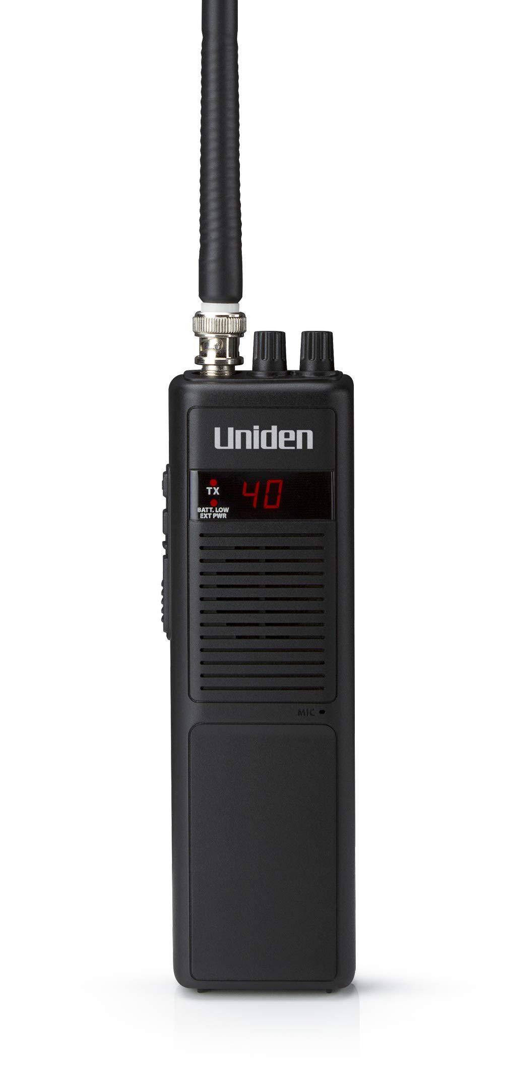 Uniden Uniden PRO401HH Professional Series 40 Channel Handheld CB Radio, 4 Watts Power with Hi/Low Power Switch, Auto noise cancellation, Belt Clip And Strap Included, 2.75in. x 4.33in. x 8.66in.