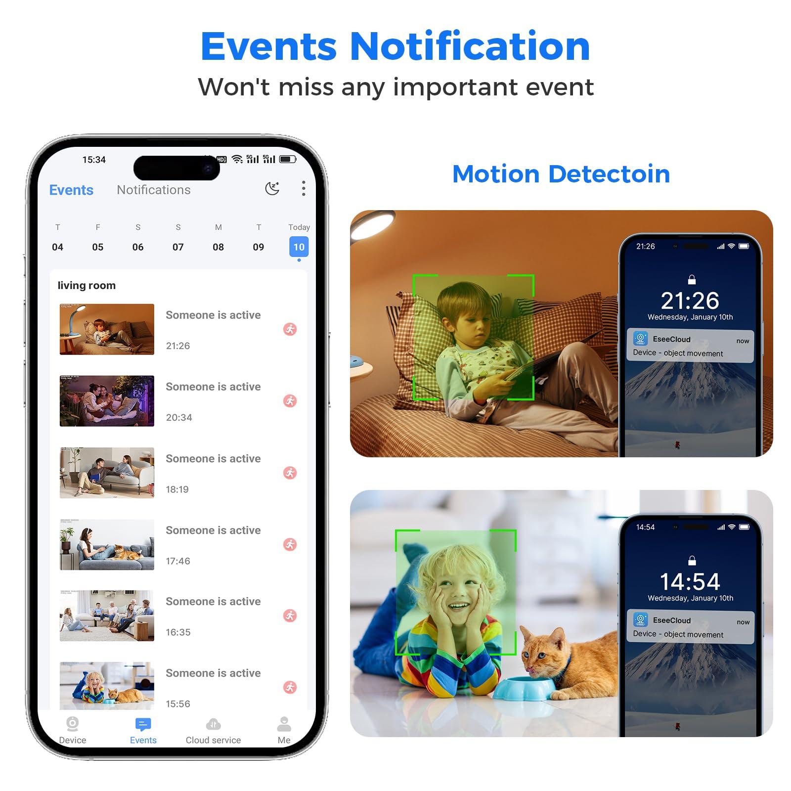 Hiseeu Hiseeu Wireless Security Camera System, 5MP Indoor Outdoor Camera with 10in LCD 1T HDD, 2-Way Audio, PTZ, Color Night Vision, Motion Alert, IP66 Waterproof, Auto Tracking, 2.4G WiFi, No Monthly Fee