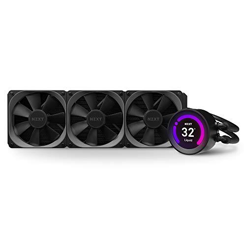 NZXT NZXT Kraken Z73 360mm - RL-KRZ73-01 - AIO RGB CPU Liquid Cooler - Customizable LCD Display - Improved Pump - Powered by CAM V4 - RGB Connector - Aer P 120mm Radiator Fans (3 Included) ,Black