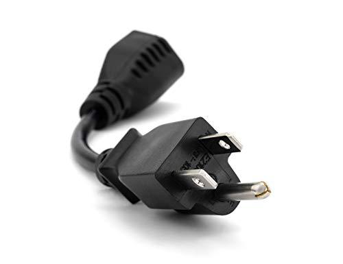 Sewell 6-Inch Power Extension Cable, 5-Pack, Outlet Saver, 18 AWG