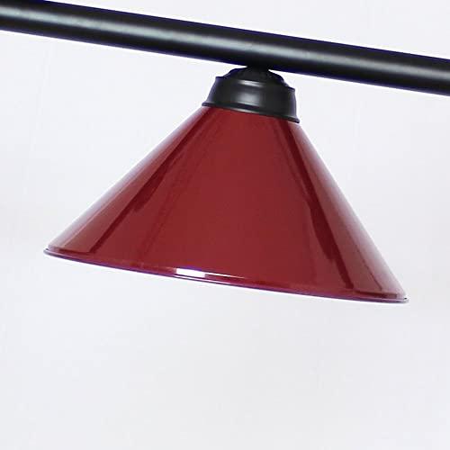 Wellmet Wellmet Pool Table Lights for 8'/9' Table with 3 Metal Shades, Billiard Lamp for Man Cave, Game Room, Kitchen Island Light for Restaurant Or Dining Room (Burgundy, 59 inch-3 Lights)