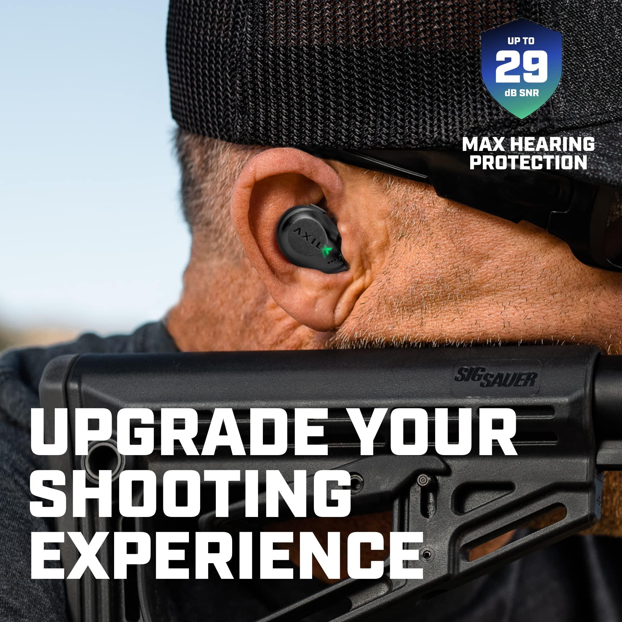 AXIL AXIL XCOR PRO Wireless Earbuds Bluetooth HearPRO Buds with Touch Control Bluetooth Enhancement Hearing Protection Dust & Water Resistant Wind Resistant True Wireless Earbuds.