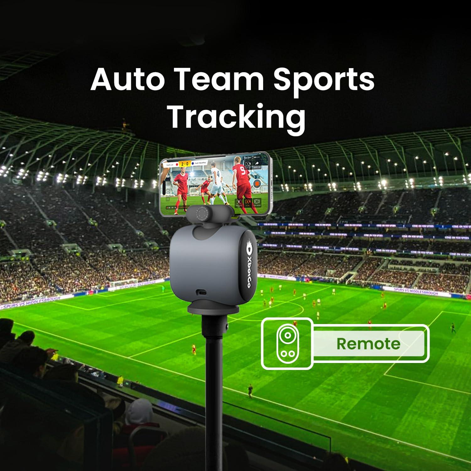 XbotGo XbotGo Chameleon Professional Sports Kit - AI-Powered Action Camera with Gimbal Tracking System, Team & Player Tracking, COMS 4K Video, 360 Rotation, 120 FOV, Live Streaming(Lava Graphite)