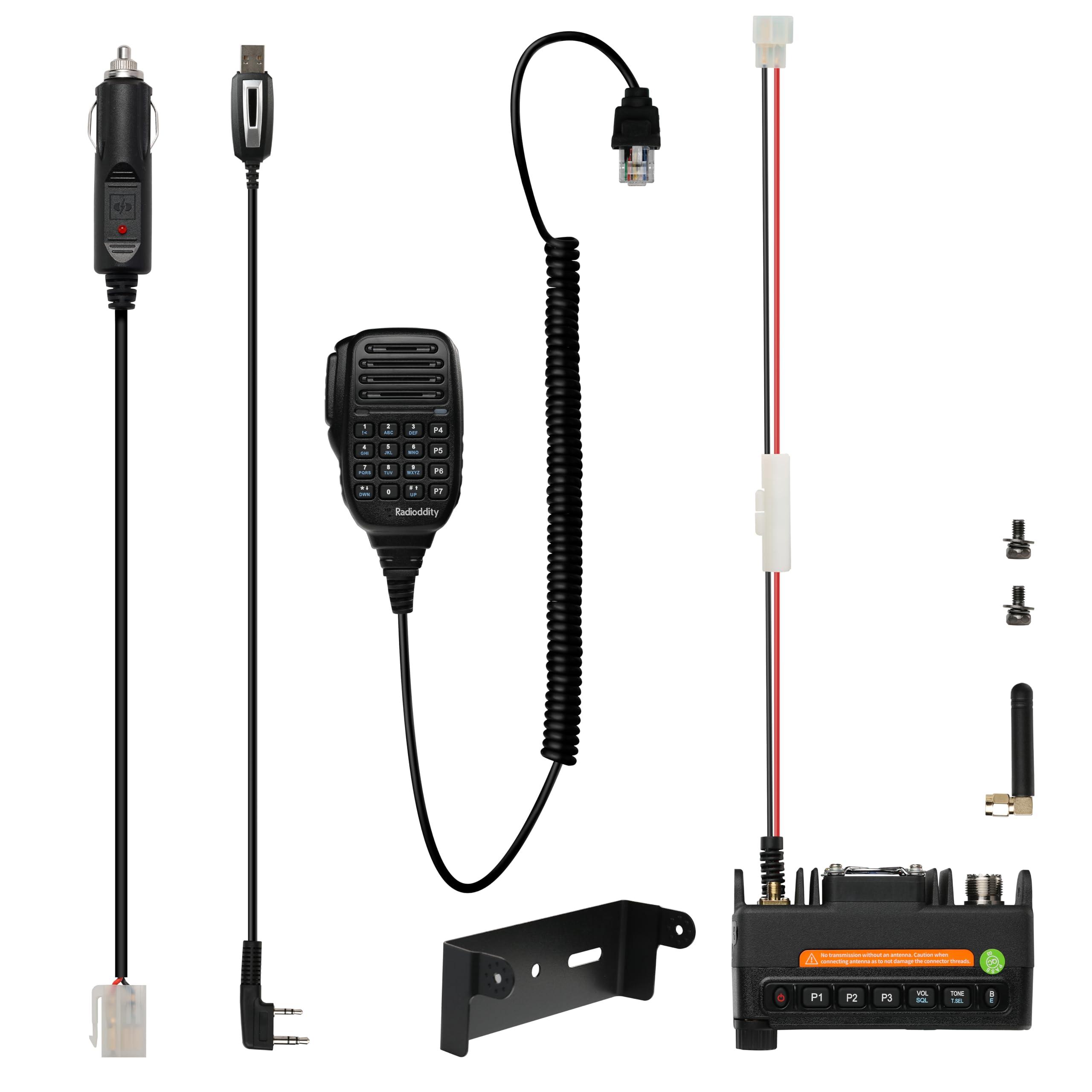 Radioddity [Newest CPS & Firmware] Radioddity DB25-D Pro Dual Band DMR Mobile Radio, 20W VHF UHF Ham Amateur Radio Digital Transceiver with GPS APRS, 4000CH 300,000 Contacts, Dual Time Slot Tier II Vehicle Car