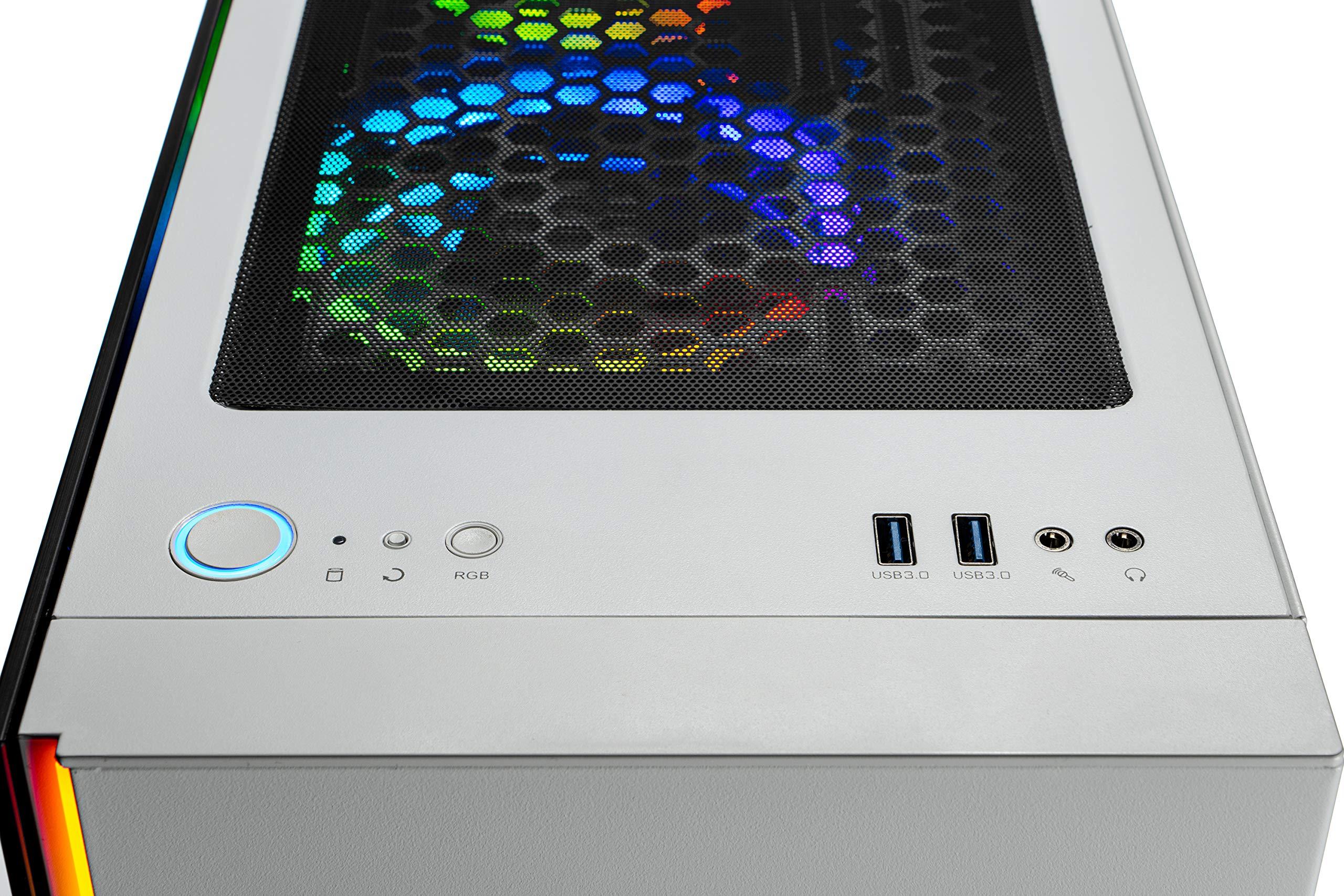 Skytech Gaming SkyTech Archangel 3.0 Gaming Computer PC Desktop - Ryzen 7 3700X 8-Core 3.6GHz, RTX 3060 12GB, 1TB SSD, 16GB DDR4 3200, RGB Fans, AC WiFi, 600W Gold PSU, Windows 11 Home 64-bit, White