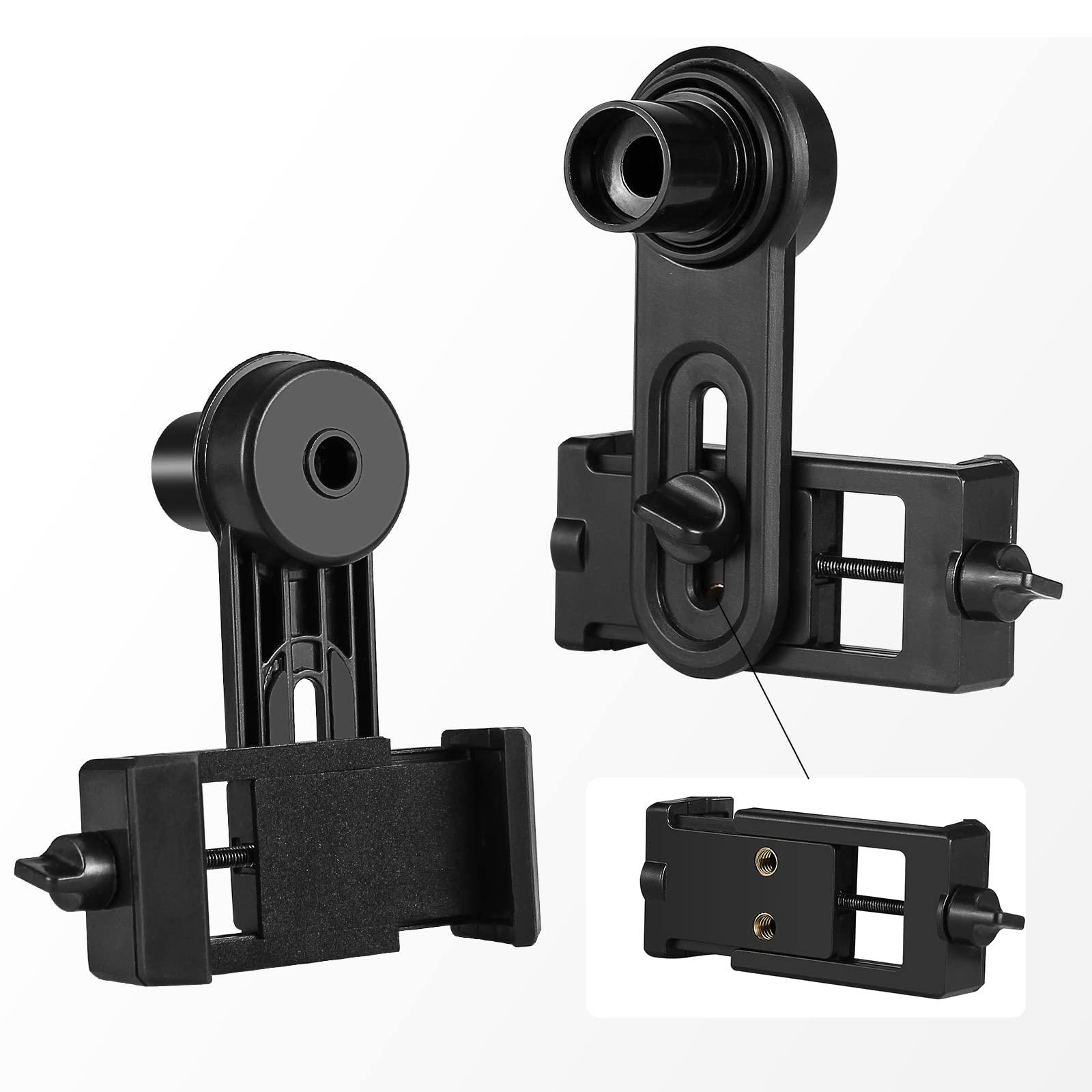 SOLOMARK Microscope Lens Cellphone Adapter, Microscope Smartphone Camera Adapter - for Microscope Eyepiece Tube 23.2mm, Built-in WF 16X Microscope Eyepiece