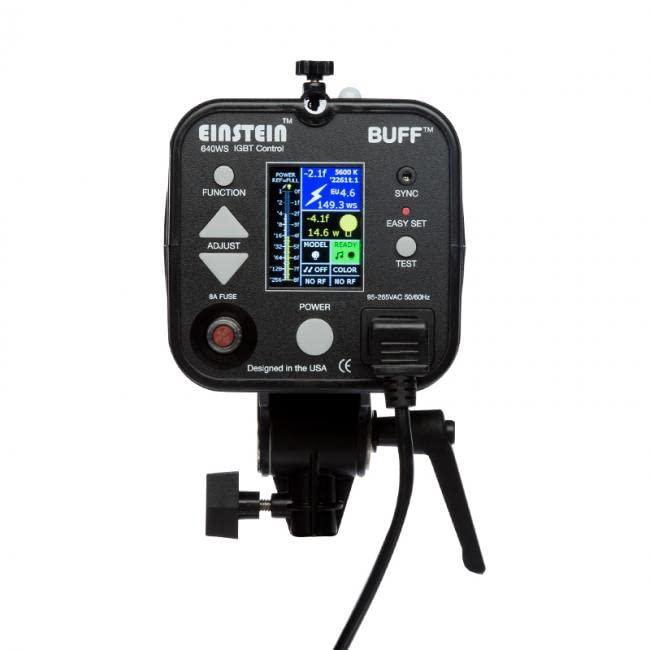 Buff Buff Einstein Strobe Flash Unit, 2.5 Ws to 640 Ws, Color Accuracy +/- 50K, Compatible with Paul Buff Light modifiers,Stands,CyberSync remotes,Vagabond Systems | Paul C. Buff Flash Monolight