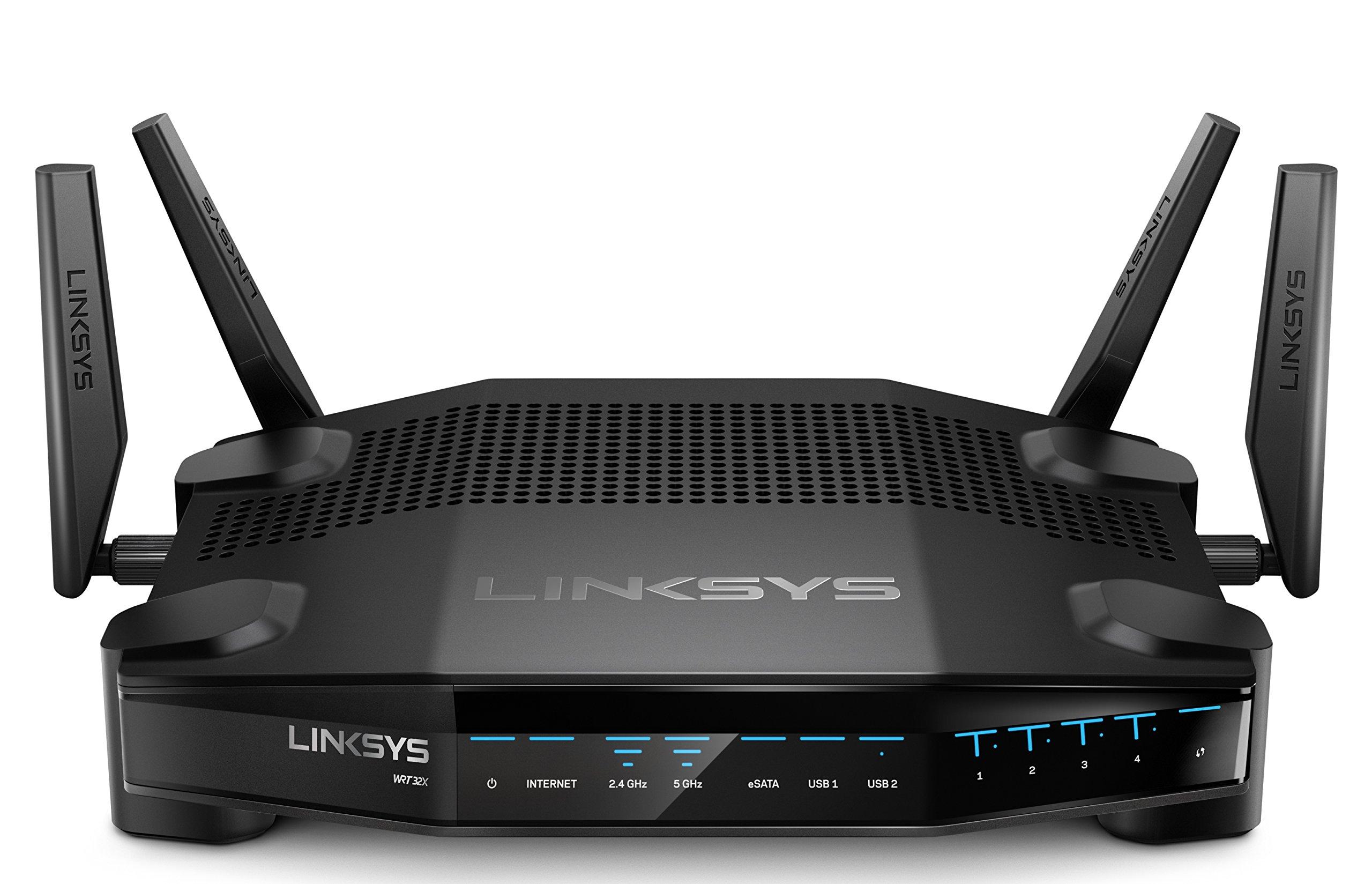 Linksys Linksys WRT Gaming WiFi Router Optimized for Xbox, Killer Prioritization Engine to Reduce Peak Ping and Latency, Dual Band, 4 Gigabit Ports, AC3200 WRT32X (Renewed)
