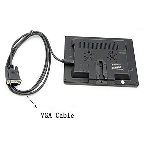 CAMECHO CAMECHO 9 Inch LCD Monitor HD Color Screen, 2 Video Input/HDMI/VGA, Support Car Backup, Mini PC Display, CCTV, Home Security, with Remote Control