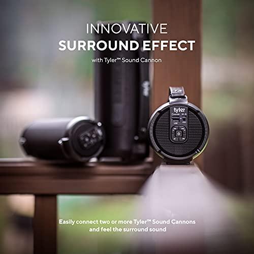 TYLER Tyler Wireless Bluetooth Speaker Water Resistant Long Range Rechargeable Boombox USB MP3 Micro SD AUX Inputs Fm Radio Sound & Bass Carry Strap Lightweight for Home Outdoor Stereo