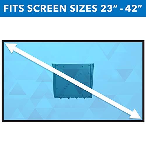 Mount-It! MOUNT-IT! Low-Profile Fixed TV Wall Mount With Removable Plate | Flush Wall Mounting Bracket Fits 23\" - 42\" Screens Up To VESA 200x200 mm, 66lbs Capacity, Black
