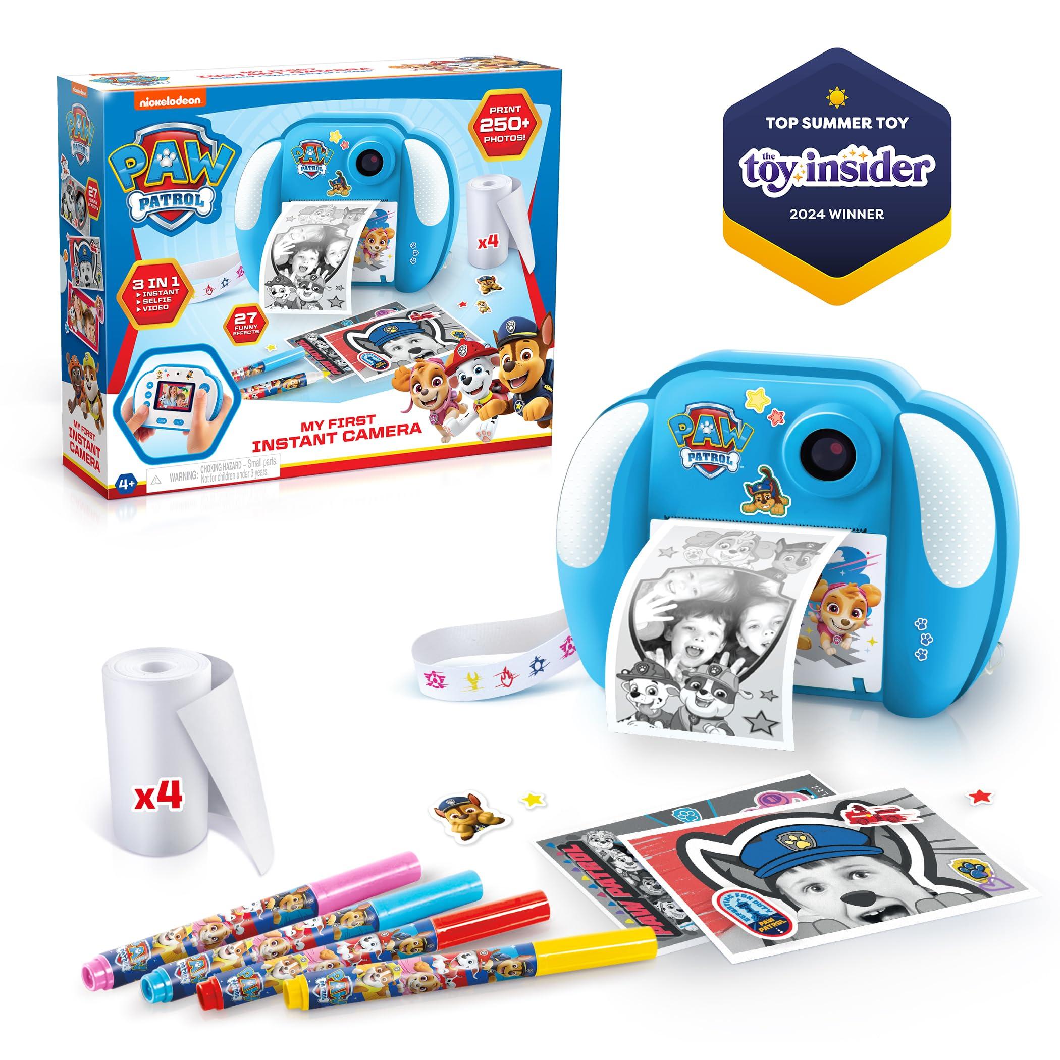 Canal Toys Paw Patrol My First Instant Camera; Photo, selfie, and video functions; Ink free printing; Frames and filters can be added digitally; Stickers and markers can be added after printing-Amazon Exclusive