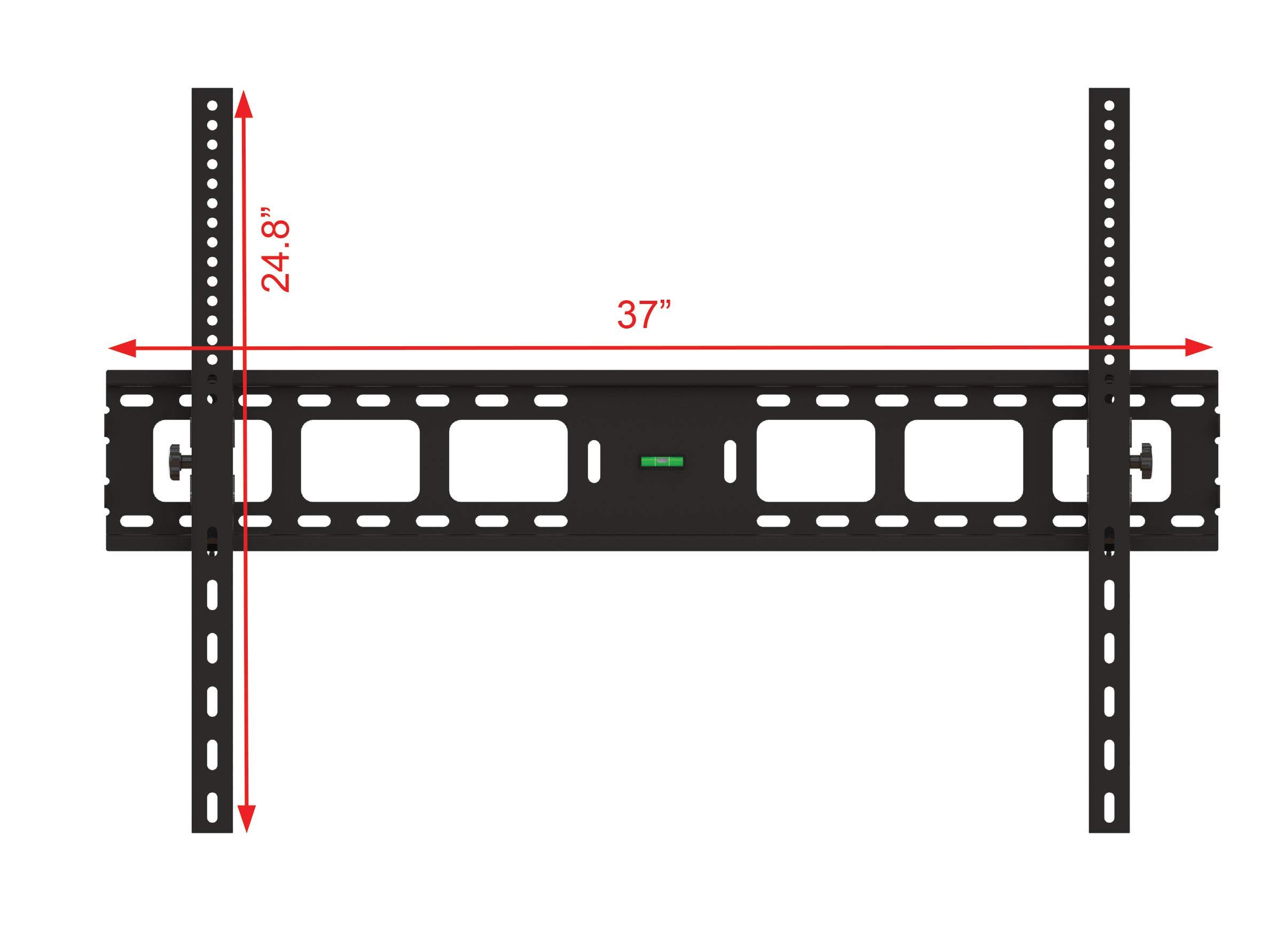 Impact Mounts Impact Mounts Extra Large LED Flat Tilt TV Wall Mount Bracket 55 57 60 62 65 70 75 80 82 83 85 90 100 110 120 Solid Piece Wall Plate and Verticals. Lockable with A Padlock for Extra Security