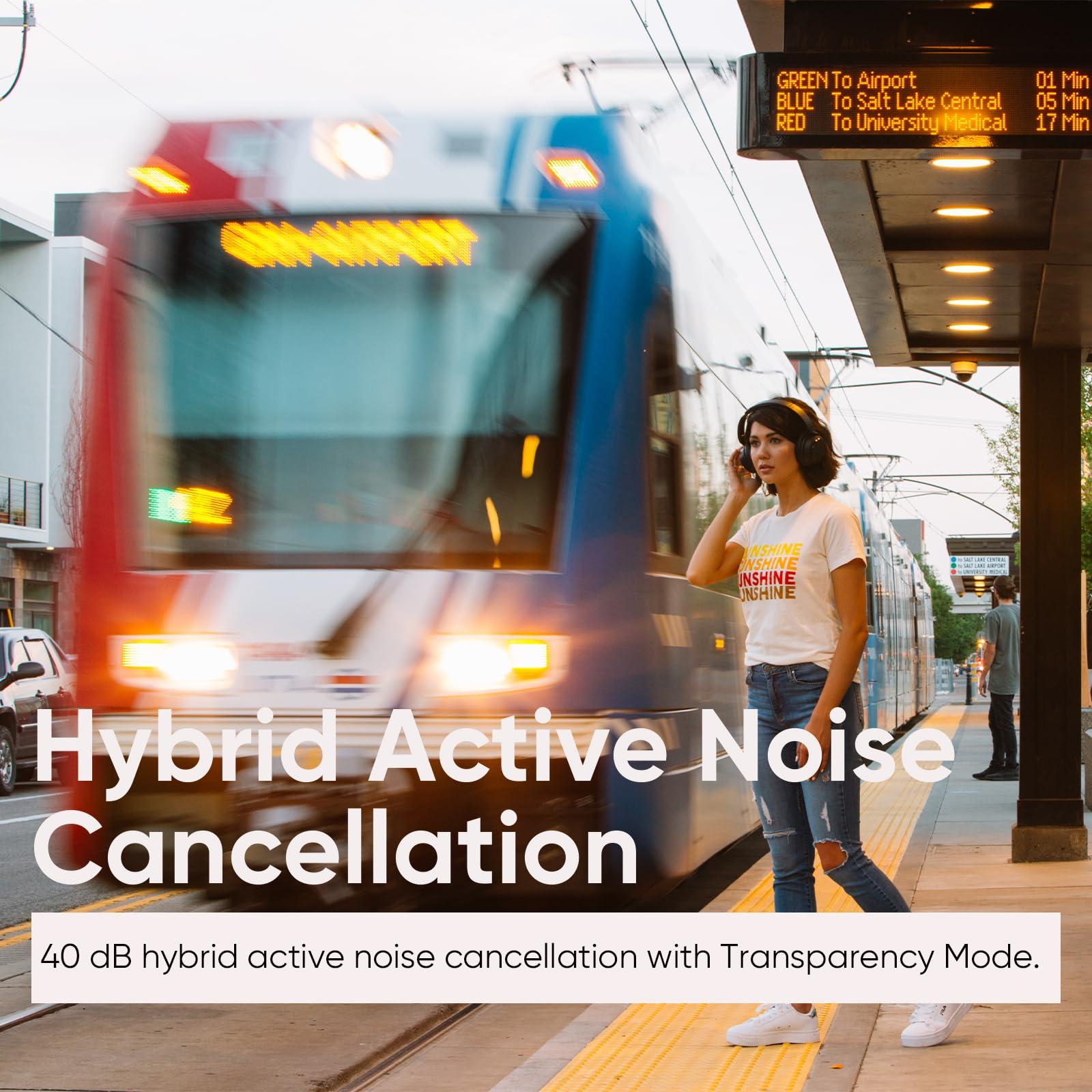 Wyze Lifestyle Wyze Headphones Noise Cancelling, Wireless Over Ear Bluetooth Headphones with Mic, Alexa Built-in, HiFi Sound, Transparency Mode for Travel Home Office, Custom EQ via Wyze App