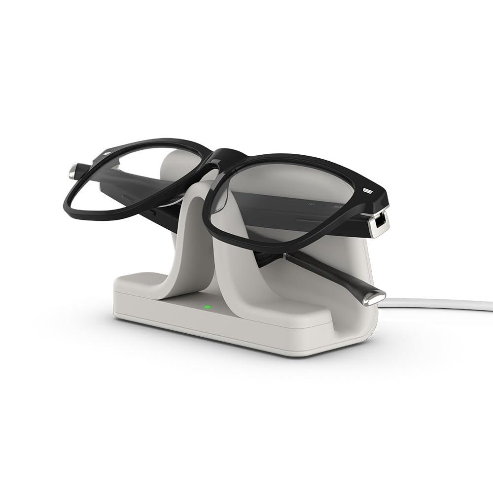 Amazon Amazon Echo Frames, an Alexa device (newest model), Smart glasses with Alexa, Square frames in Classic Black with blue light filtering lenses