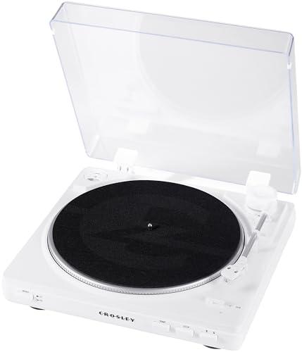 Crosley Crosley T400D-WH Fully Automatic Bluetooth 2-Speed Turntable Record Player with S100A Stereo Speakers, White