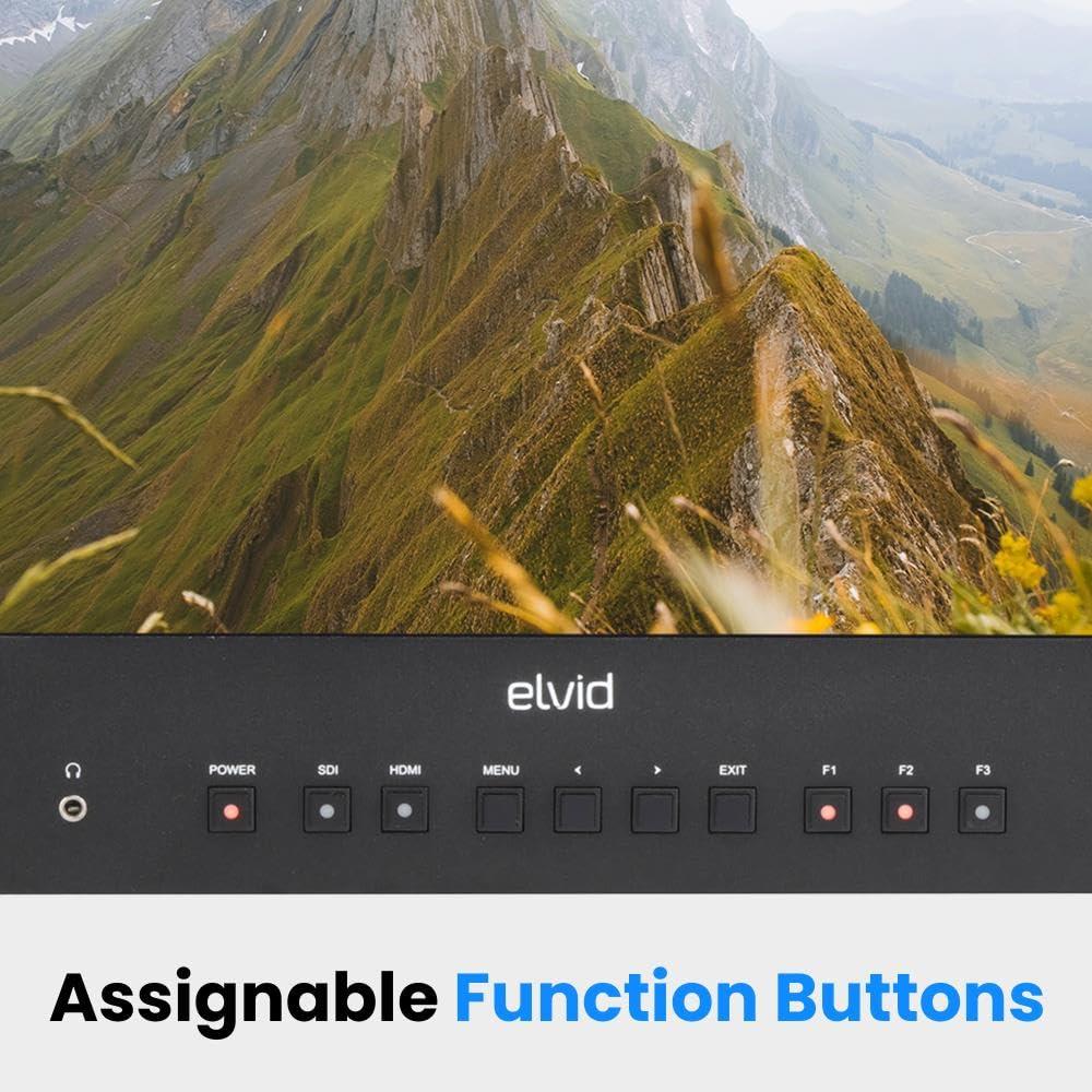ELVID ELVID 17.3" Rack-Mountable LCD Monitor Professional Video Production Monitor with HDMI, HDR Support, 3D LUT Loading, Ethernet Control, Integrated Waveform & Vectorscope, Wide Viewing Angle