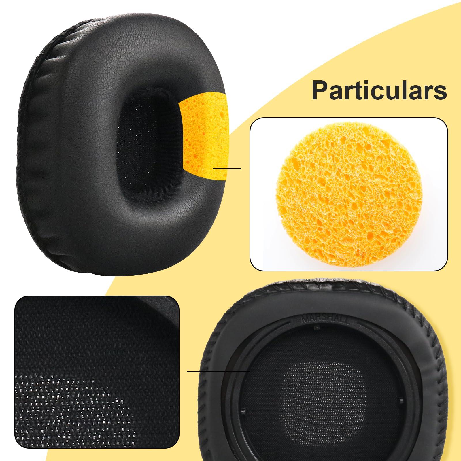 Sodorous Mid ANC Replacement Ear Pads Ear Cushions Compatible with Marshall Mid ANC Active Noise Cancelling On-Ear Headphone Earpads Repair Parts
