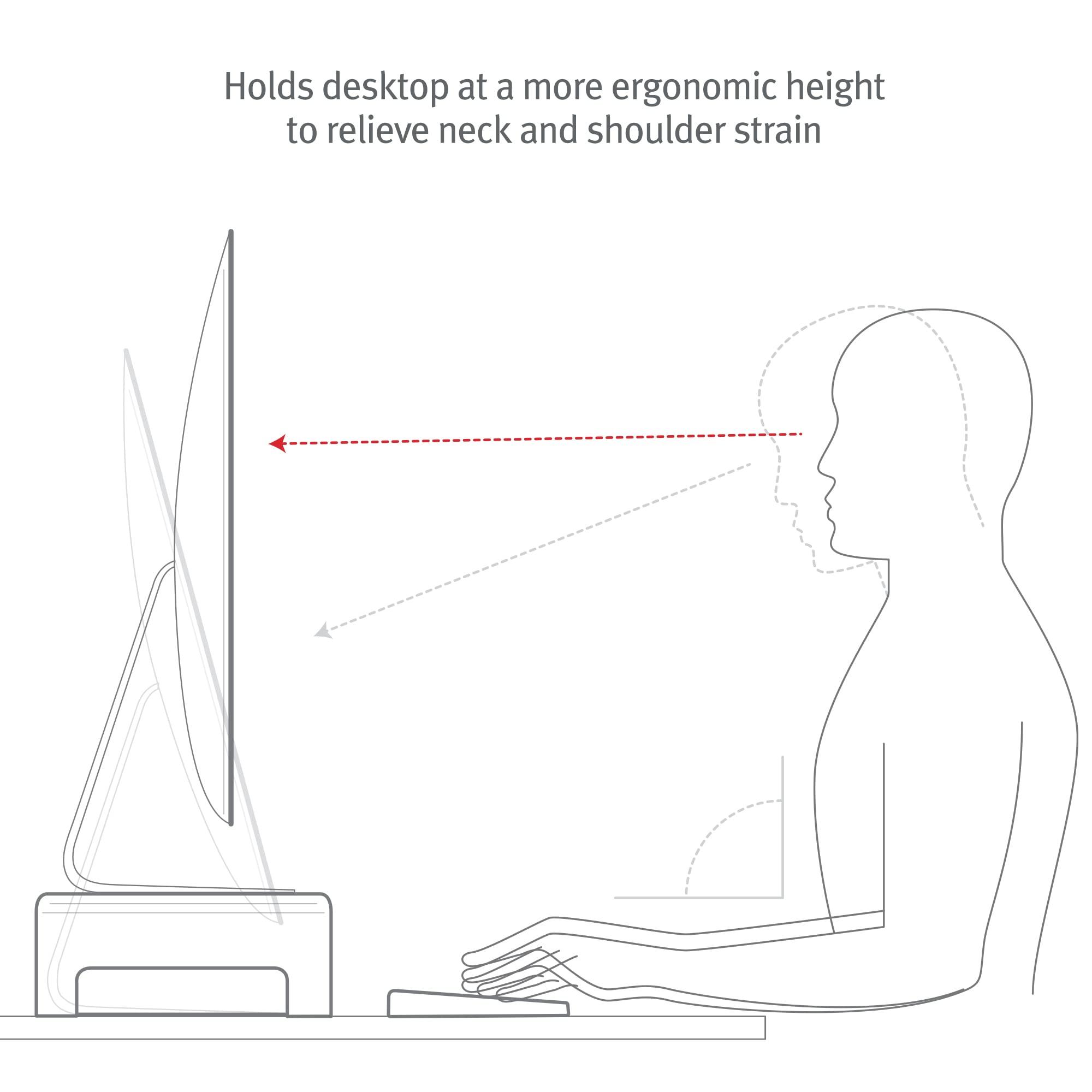 Twelve South Twelve South Curve Riser Monitor Stand | Ergonomic Desktop Stand with Storage Shelf for iMac and Displays, Matte White