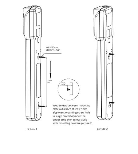 Amazon Basics Amazon Basics Rectangular 6-Outlet, 200 Joule Surge Protector Power Strip with Circuit Breaker, 2 Foot Cord Length, White - Pack of 2