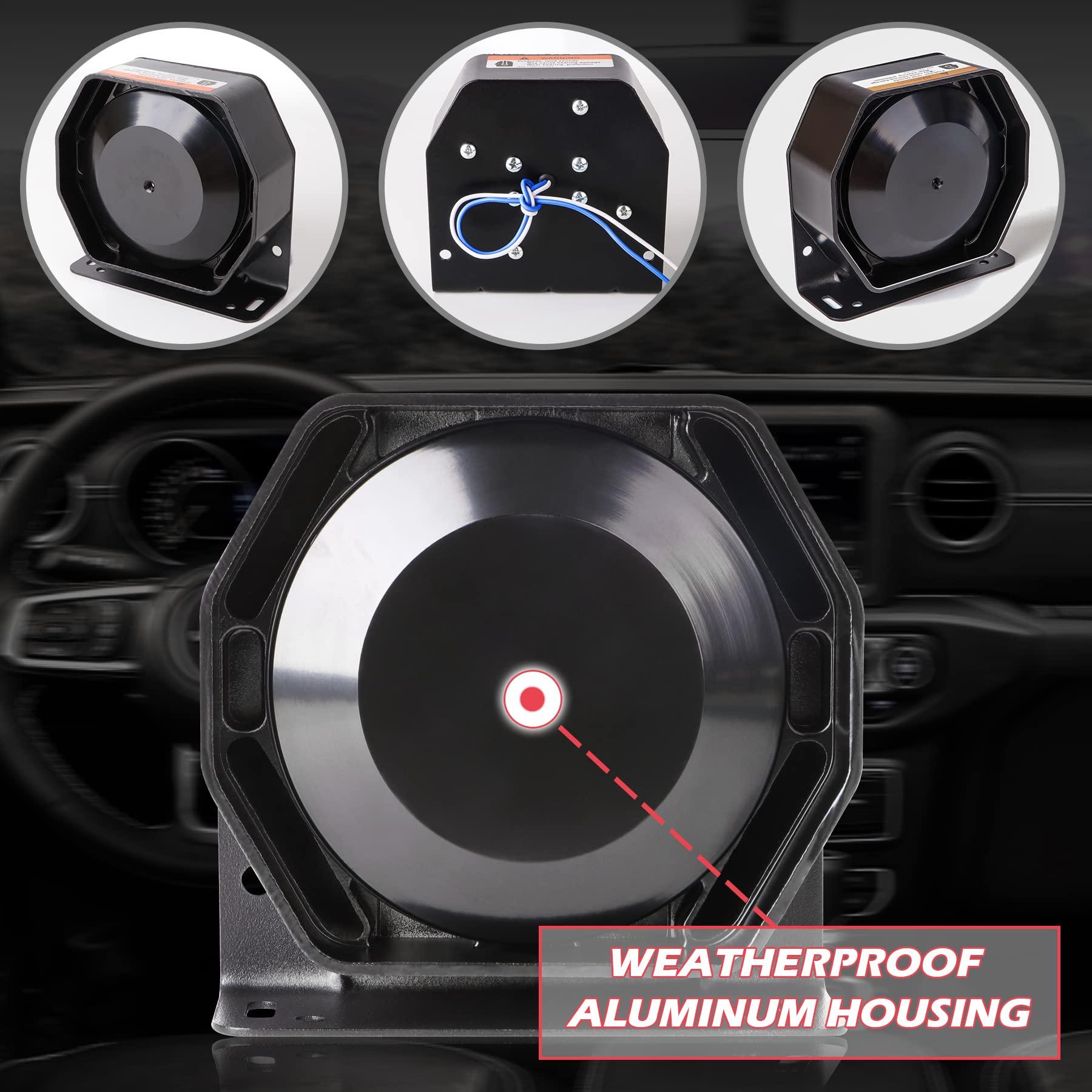 SMALLFATW SMALLFATW Compact Siren Speaker 130DB 200 Watt, Heavy Duty Metal Housing Weatherproof, Universal for 100W 200W Siren, 1 PCS