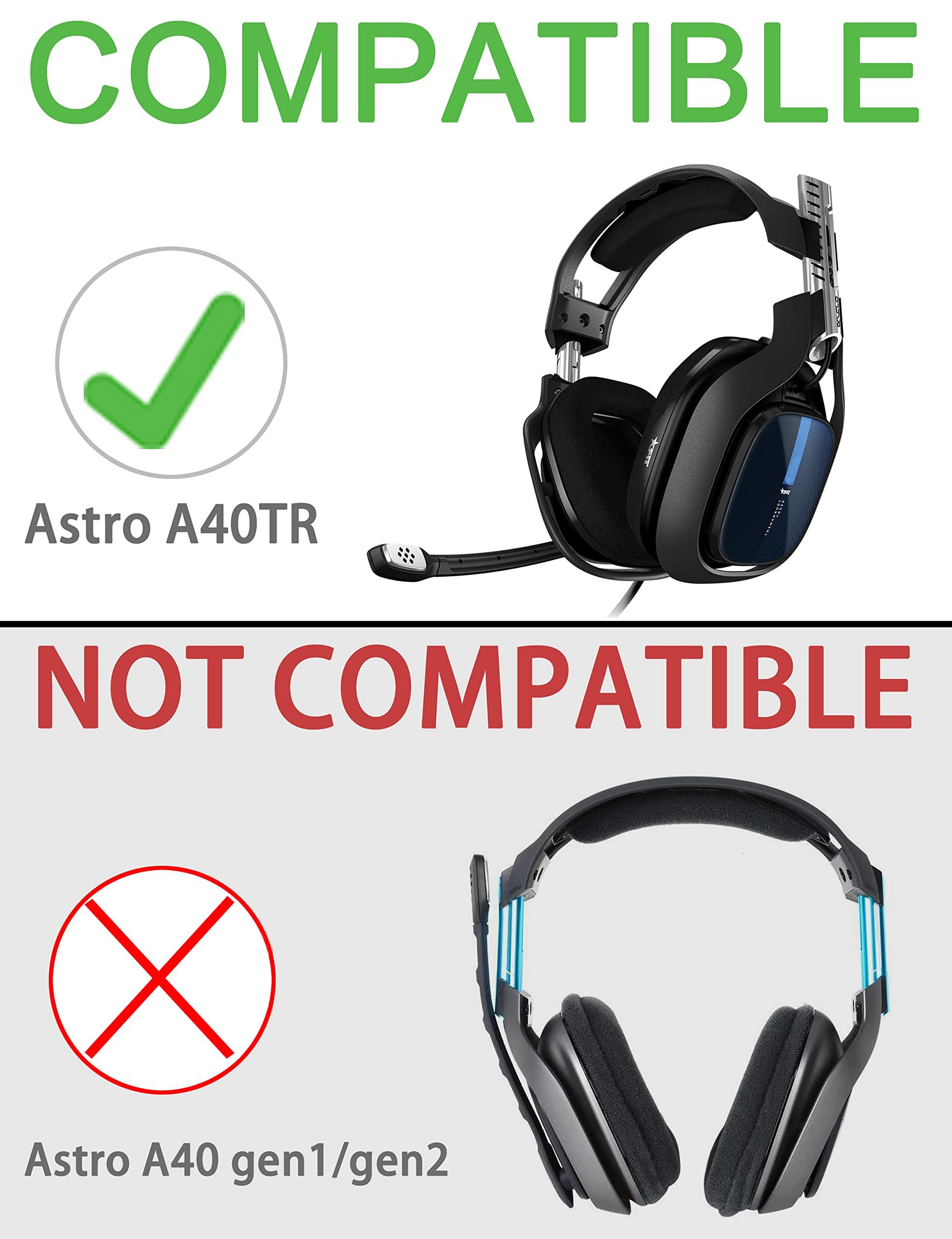 defean A40 TR Mod Kit defean Replacement Earpads and Headband Compatible with Astro Gaming A40 TR Headset,Ear Cushions, Upgrade High-Density Noise Cancelling Foam, Added Thickness (Black Velour)