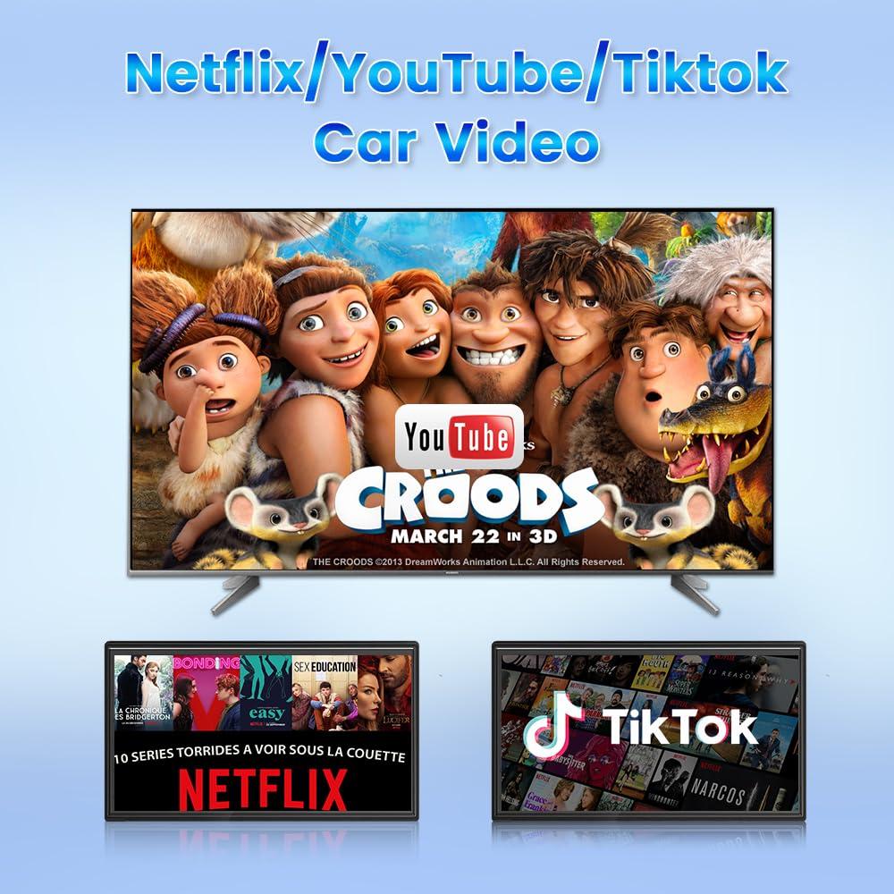 Carlinkit CarlinKit CarPlay Box Streaming Device for Car YouTube, TikTok, Netflix CarPlay Adapter | Convert Wired to Wireless CarPlay & Android Auto | Android 13.0, 8-Core, 8GB+128GB, SM6225, Blue